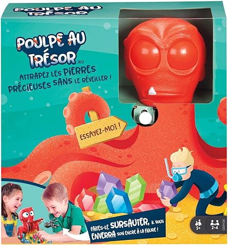 Miniatura 3 de Mattel Games Inky's Fortune - Juego para niños con pulpo, gemas y mancha de tinta, regalo para niños de 5 años en adelante