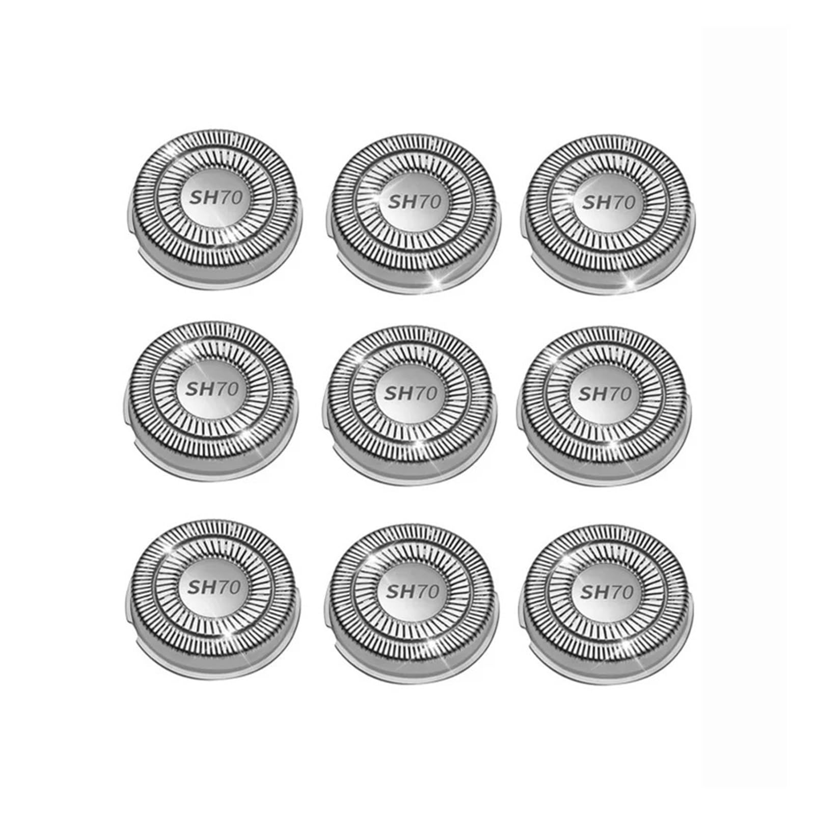 Cuchillas Dobles SH70 Mejoradas, Compatibles Con Norelco, Cabezales De Repuesto 7000, Compatibles Con Philips, Compatibles Con Norelco, Afeitadora S7010 S7310 S7370 S7350(SH70 9PCS)