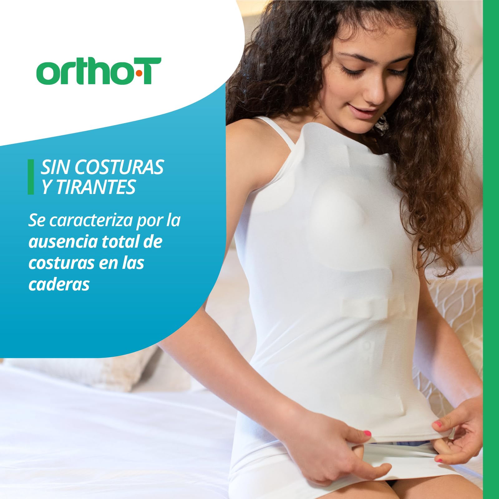 Funda para debajo del Corsé, Prenda Ortopédica Antibacteriana y Transpirable para el Busto o el Corsé, Sin Costuras en las Caderas y los Hombros, Blanca