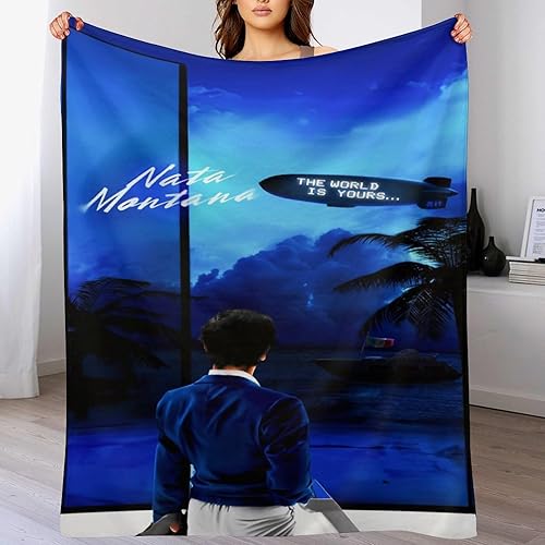 Miniatura 5 de Manta de franela cálida para decoración de dormitorio, sofá, siesta, viajes, aire acondicionado, Natanael, rapero mexicano, cano, regalo creativo