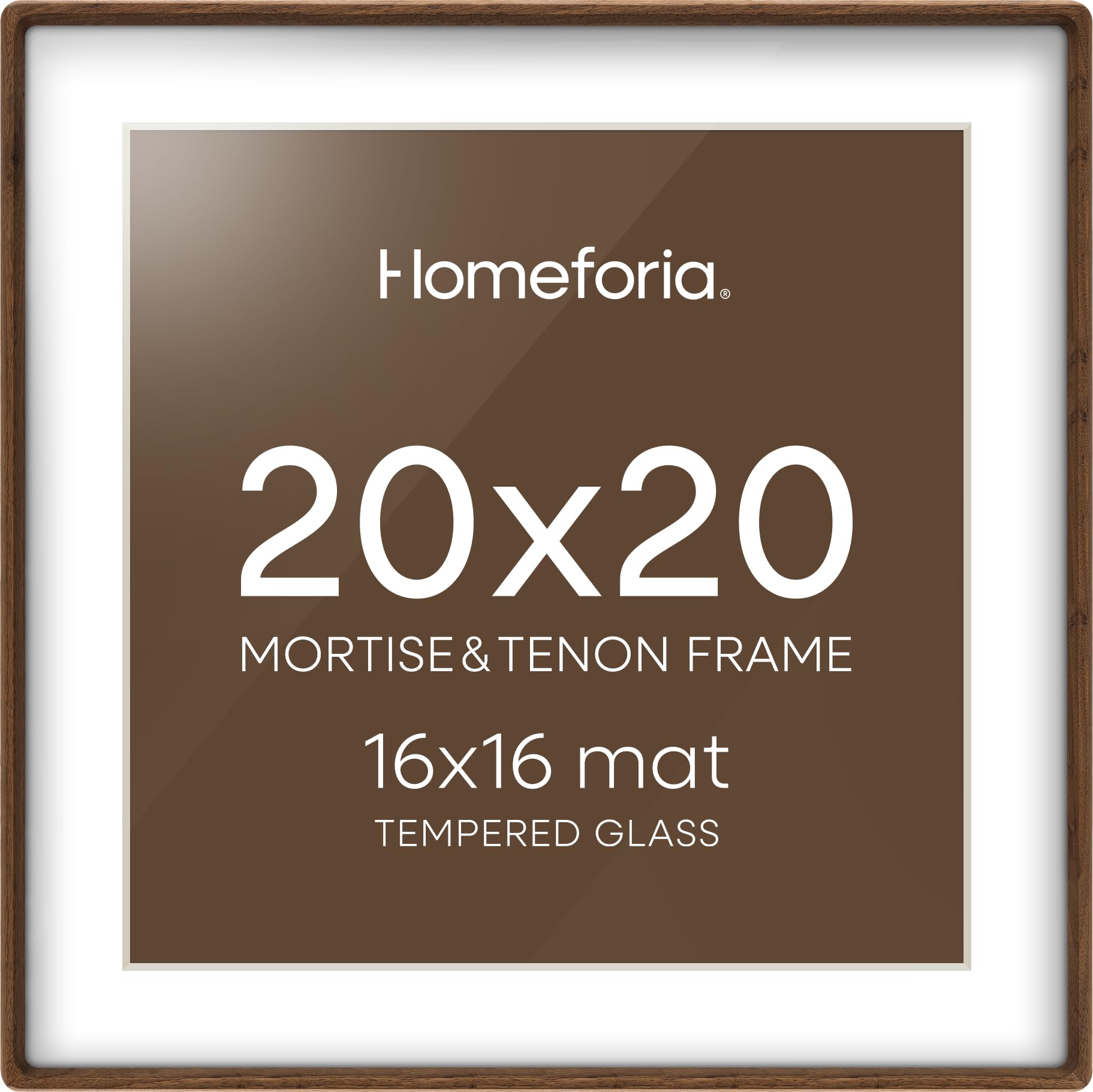 Homeforia 20x20 Walnut Frame