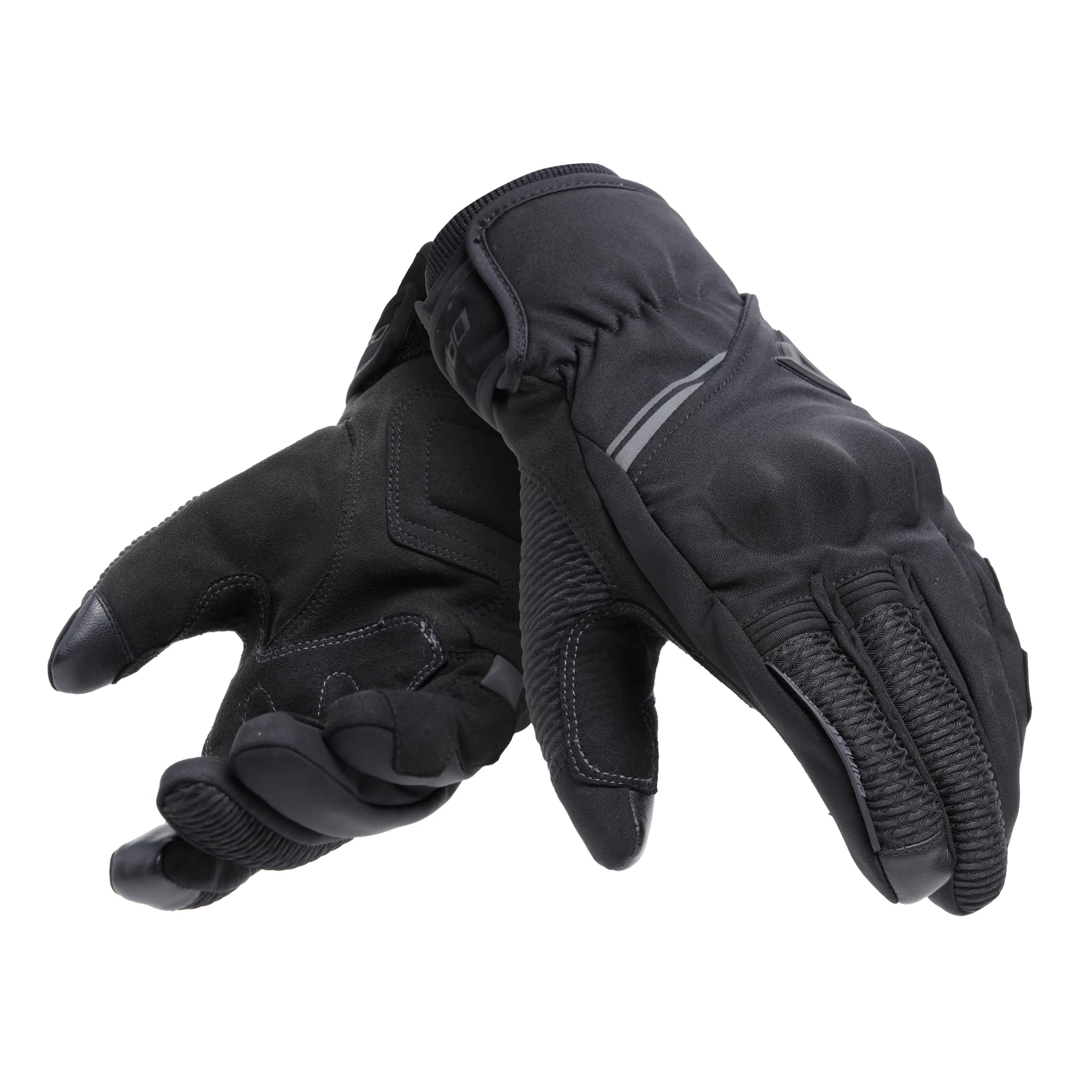 Dainese - Trento D-Dry® Gloves, Guantes de Invierno para Moto, Impermeables, con Protectores de Nudillos, Hombre, Negro/Negro, XS