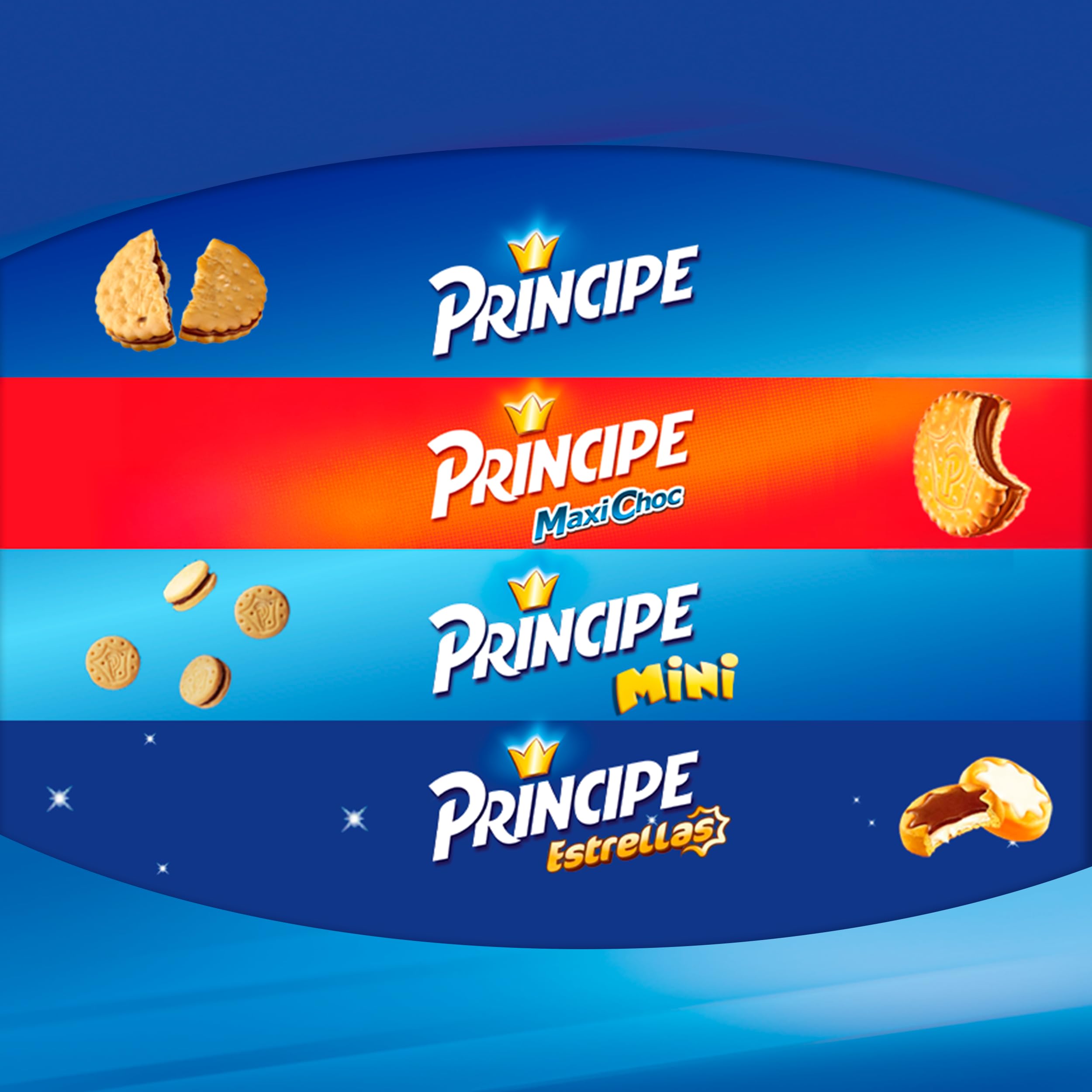 Príncipe Original Galletas Sándwich Crema Chocolate con Leche Pack Ahorro 3 x 300g