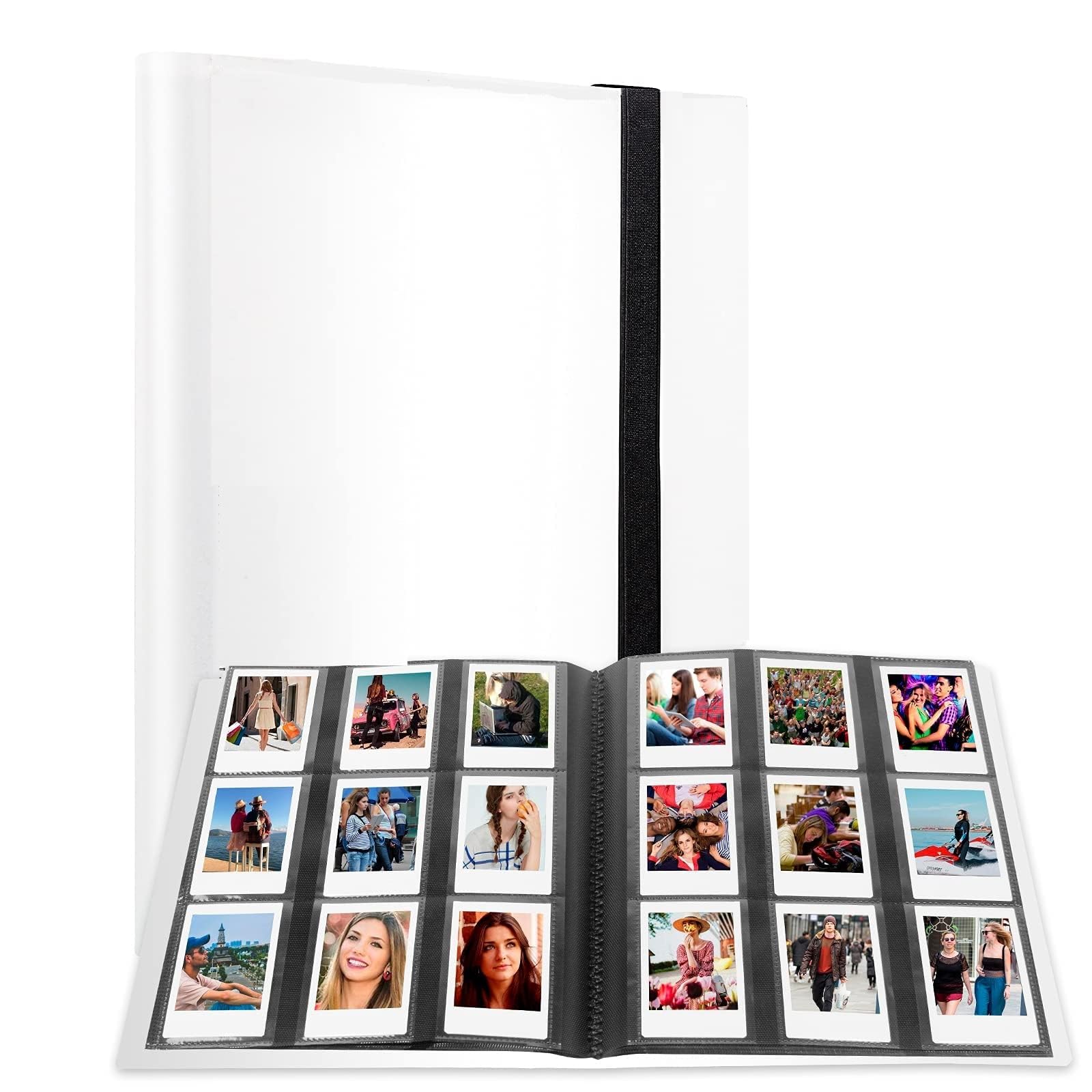 eWINNER432 Pockets Mini Photo Album Compatible for Fujifilm Instax Mini 12 11 9 90 8+ 8 7S 40 26 25 EVO LiPlay Instant Camera/Mini Link SP-1 Printer/Z2300/ PIC-300 Polaroid Pictures (White)