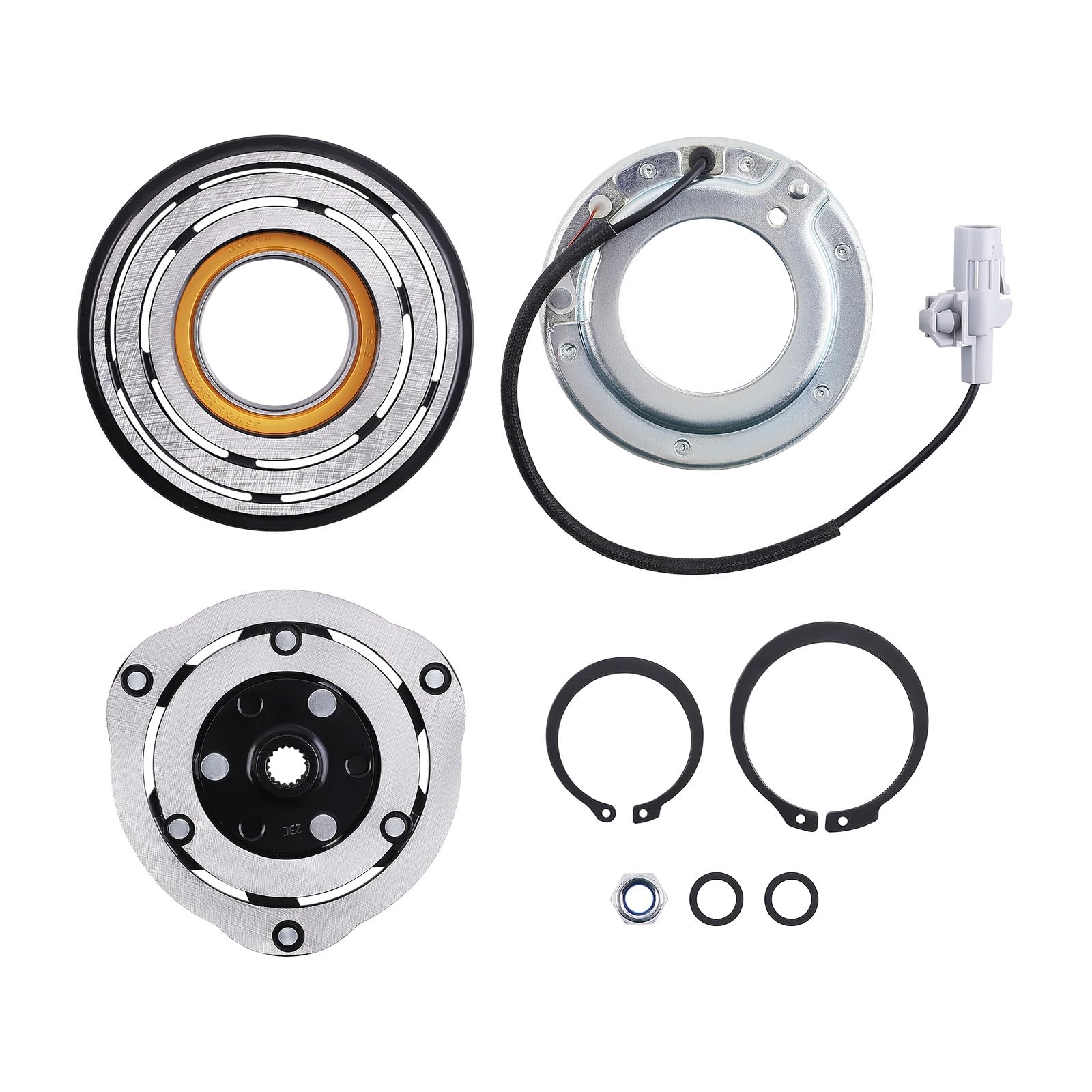 AC Compressor Clutch Kit Fit for Suzuki Fit for Swift SX4 GY ACC0025 AKC200A083 Air Conditioning Compressor Magnetic Clutch Pulley Solenoid
