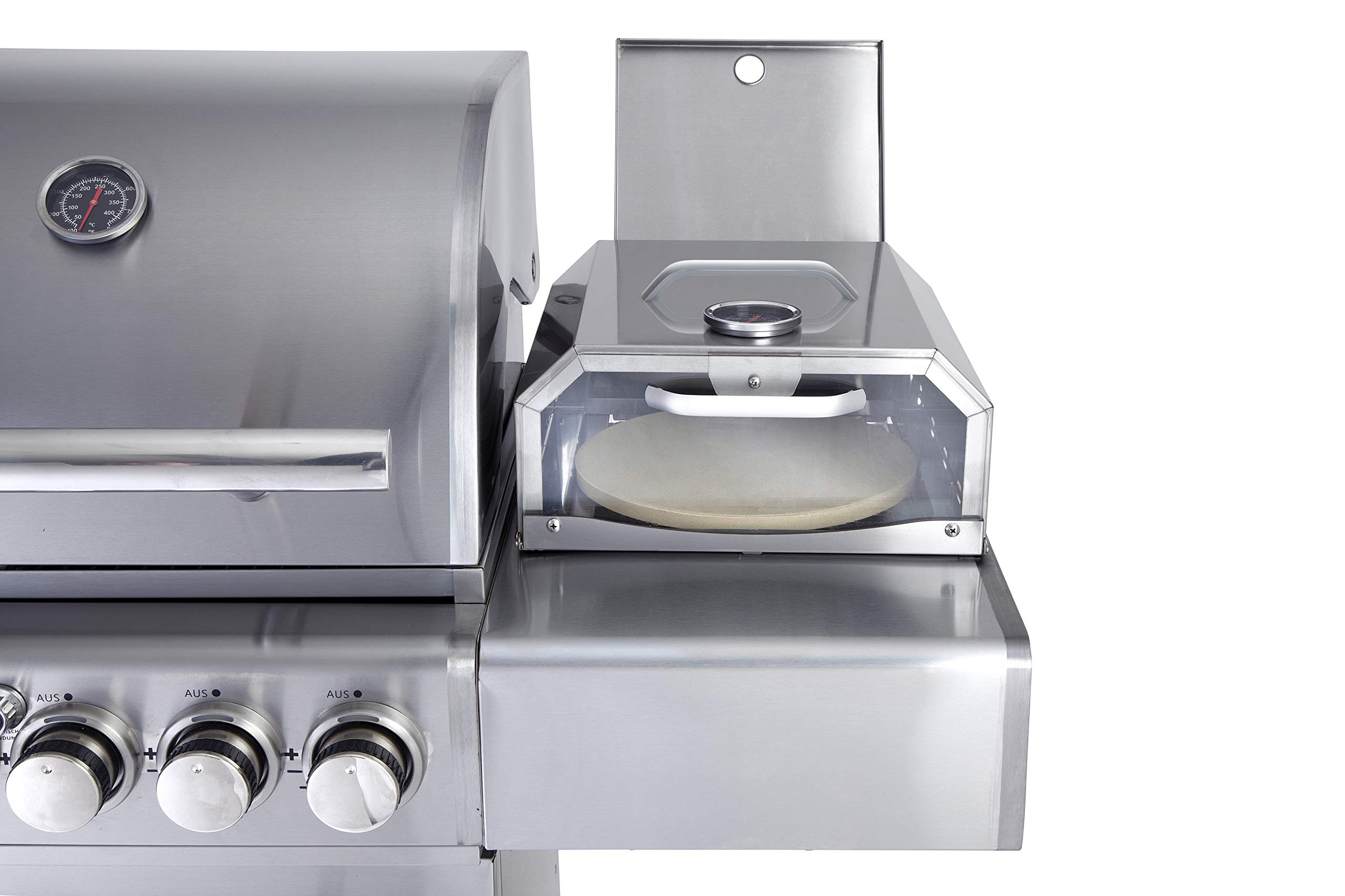 ALL'GRILL Pizzaboxx eckig für das Seitenkochfeld des Gas-Grills