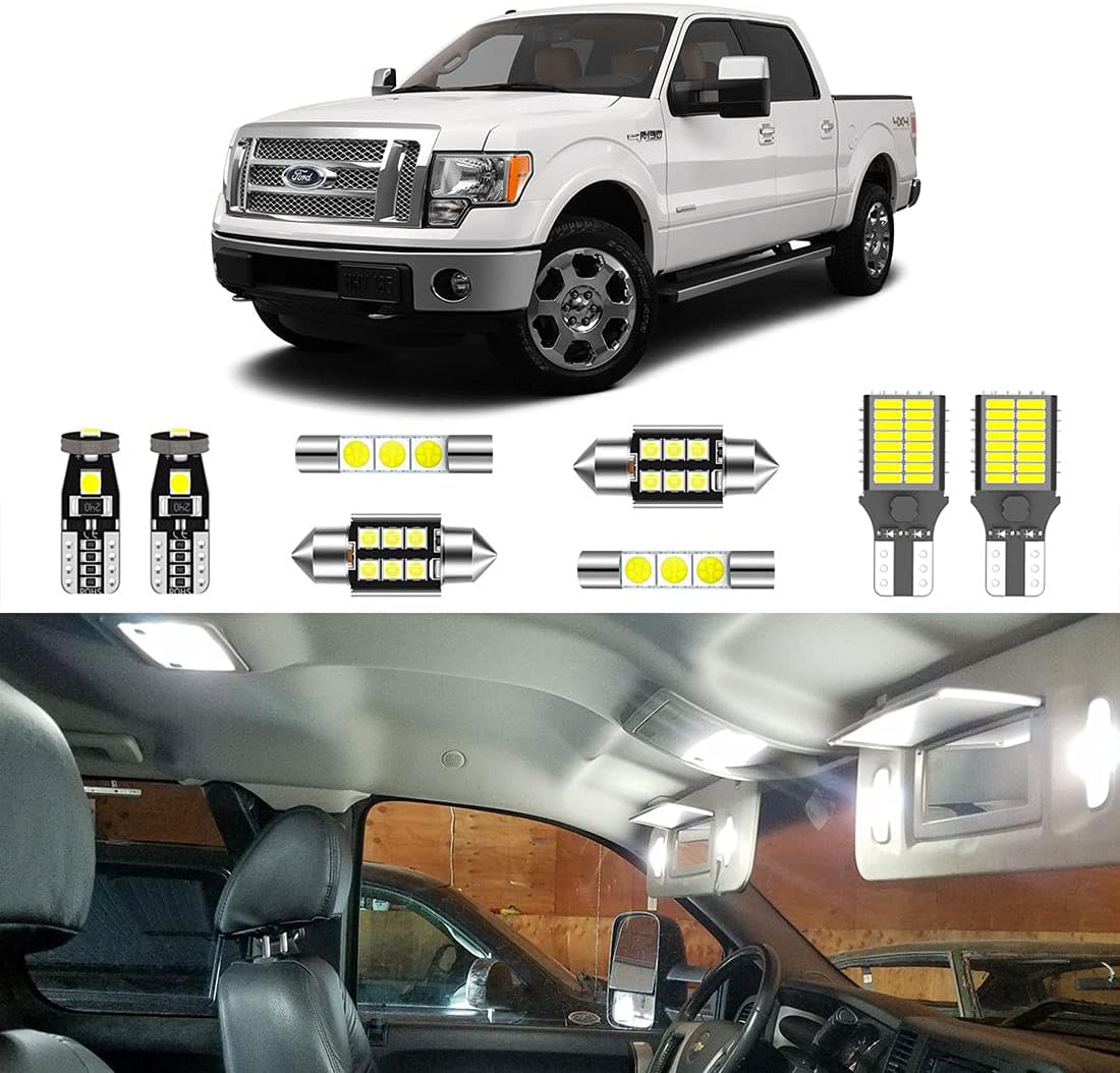 14 Blue LED Lights Interior Package Kit 1999-2016 Ford F250 F350 Super Duty FS1B
