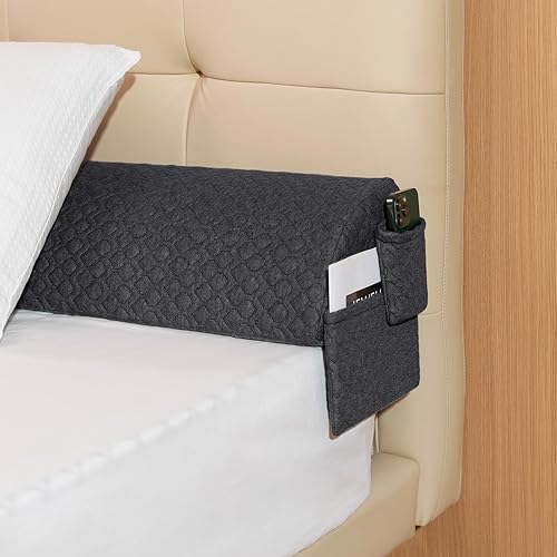 Almohada de cuña para cabecero, relleno de huecos de cama, tamaño King de 76 x 8 x 6 pulgadas, almohada de apoyo firme para llenar el espacio (0-6