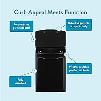 Vista 4 de Buzones arquitectónicos 2681B Buzón de pared Marina color negro, pequeño