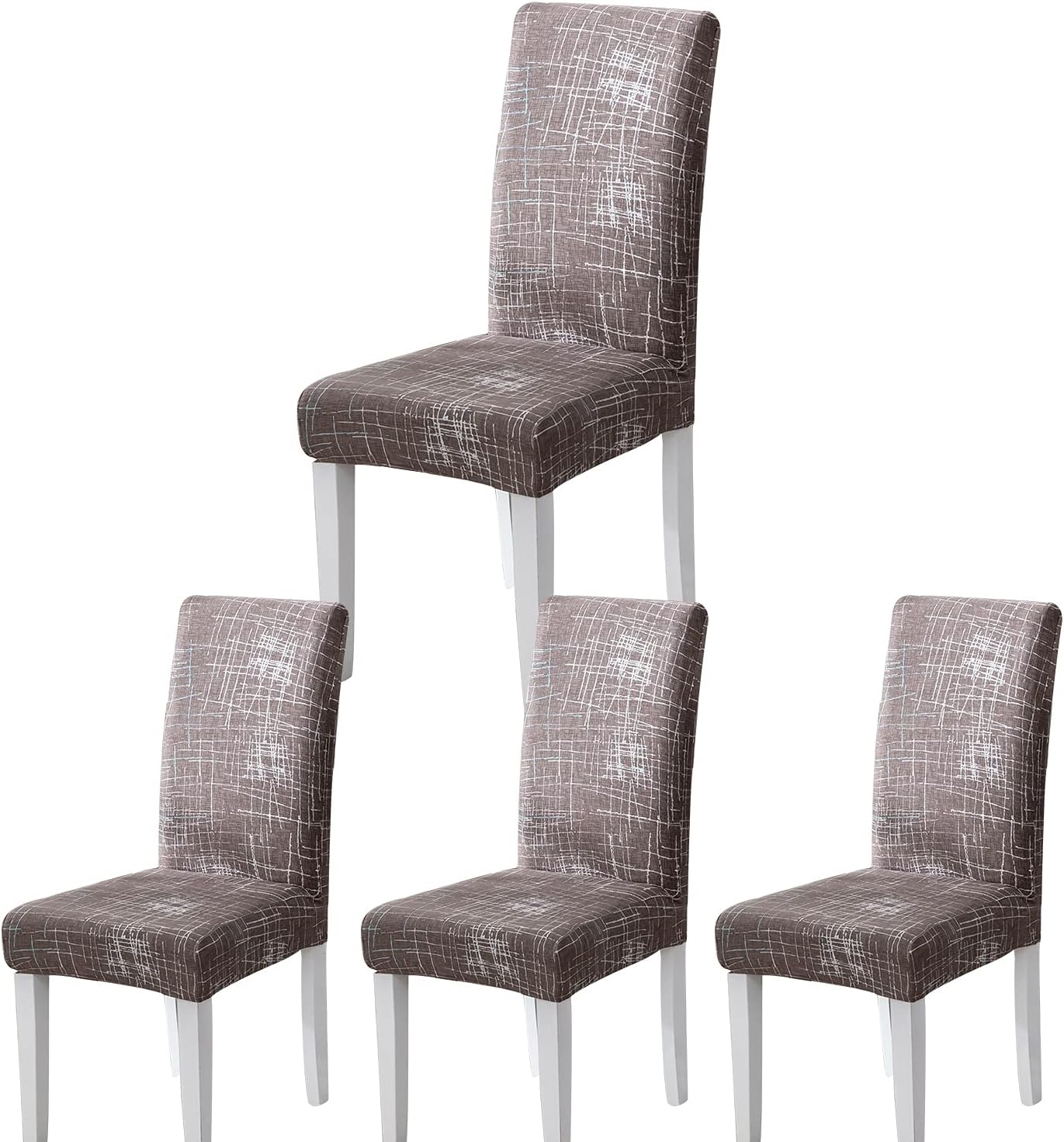 Ystyle Stuhlhussen Samt 4er Set Beige - Stretch Bezüge Für Hochlehner