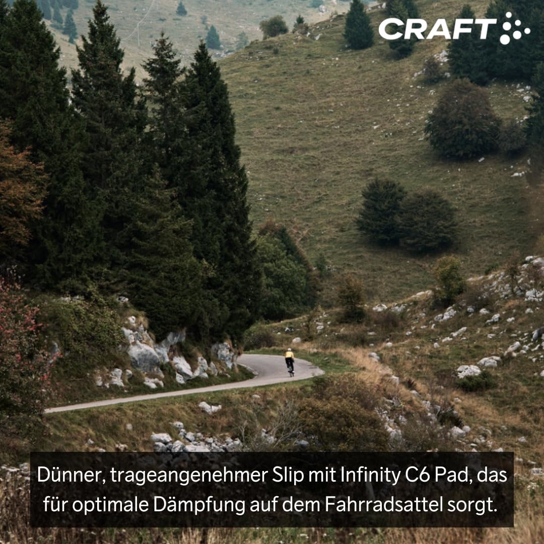Craft Męskie bokserki rowerowe Core Greatness, rozmiar L, bokserki rowerowe, męskie spodenki rowerowe, wyściełane wkładką Infinity C6, bielizna funkcyjna, męska na lekkie wycieczki rowerowe