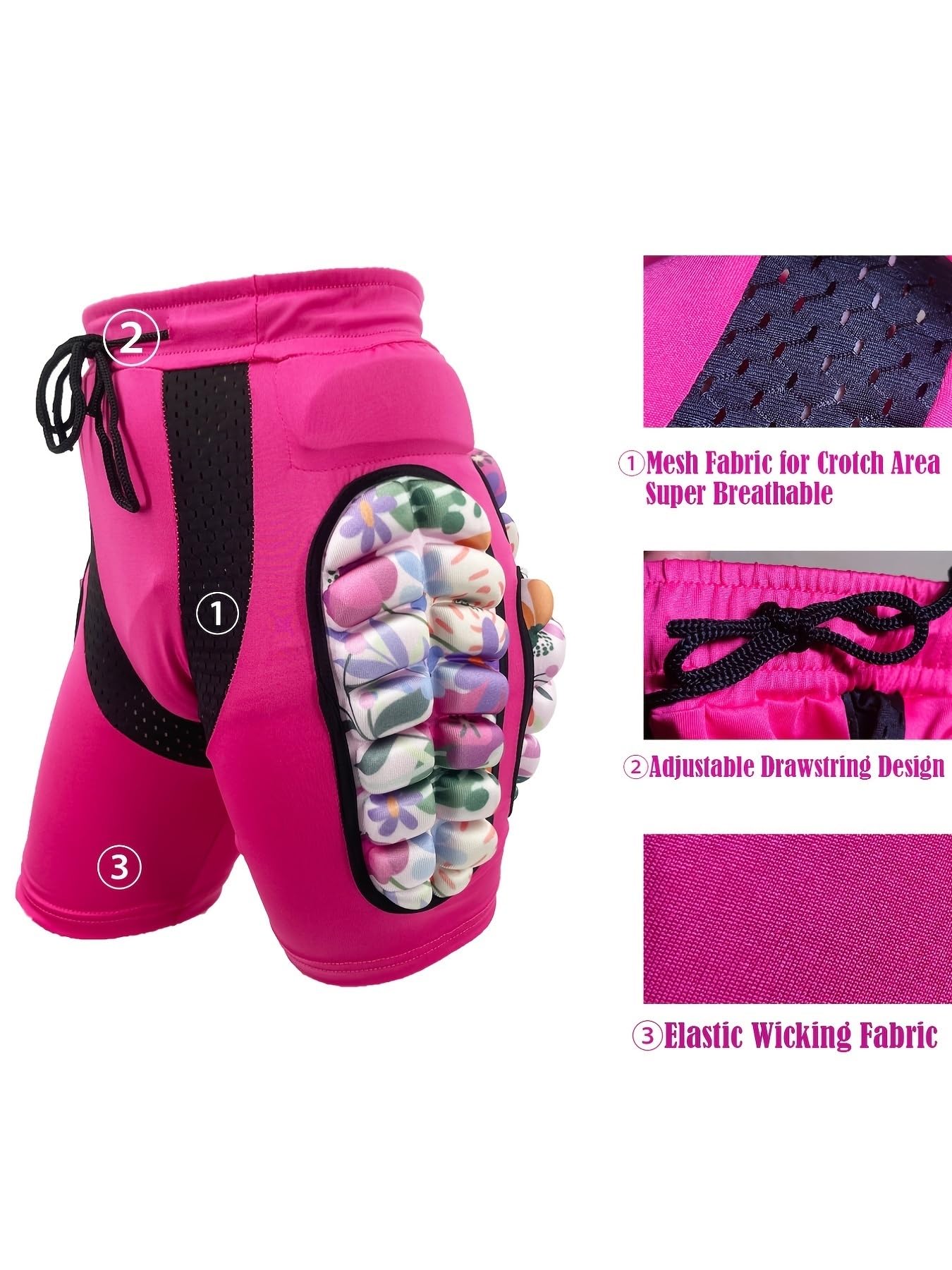Protezione per Fianchi da Sci Pantaloncini imbottiti protettivi for snowboard, skate e sci, pattini a rotelle, protezione 3D for fianchi, glutei coccige