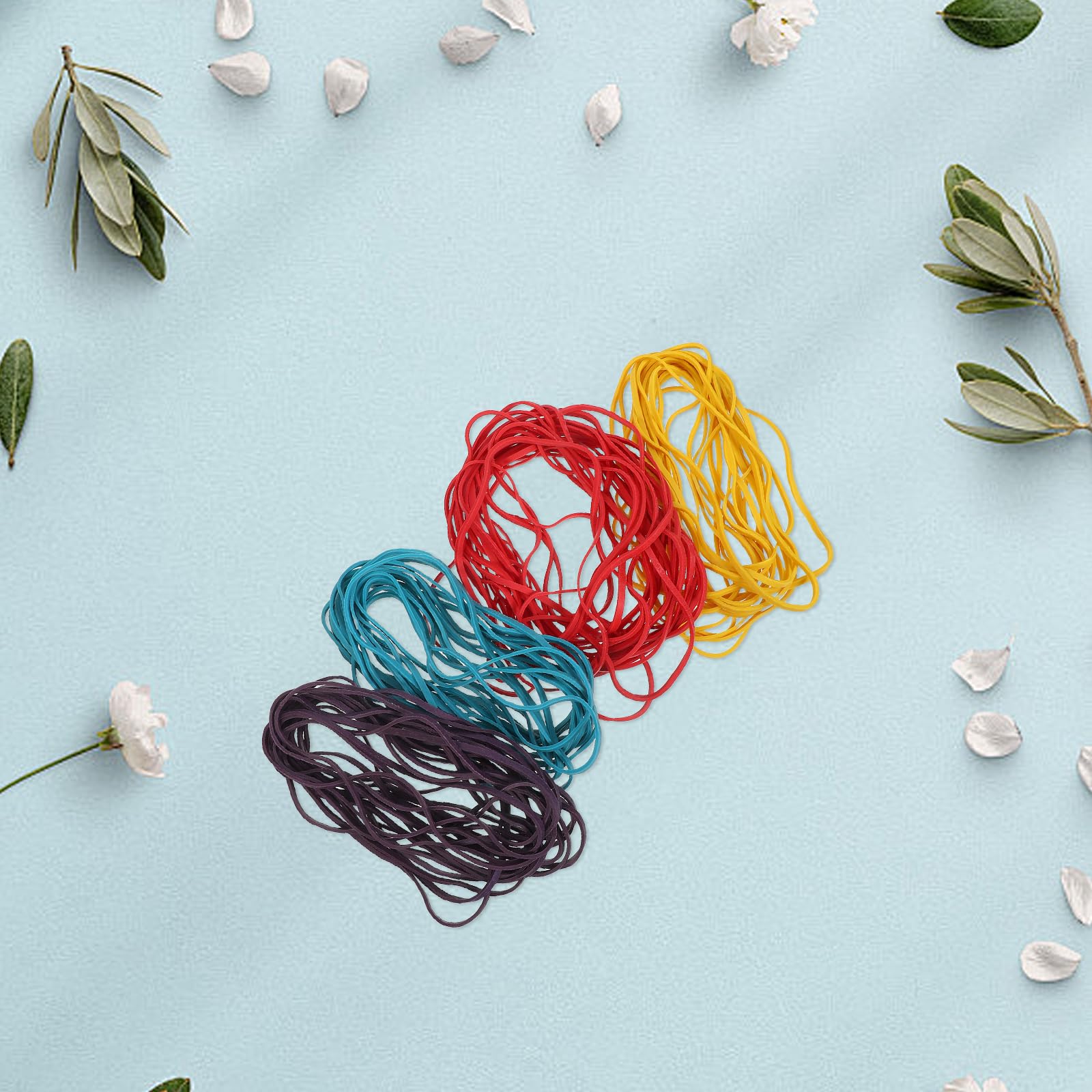 INOOMP Bandas Elásticas de Colores Mixtos 360x3x1.5 Mm, 2560 Unidades Reutilizables para Oficina y Organización de Carpetas, Facturas y Papelería, Bandas Elásticas Resistentes y