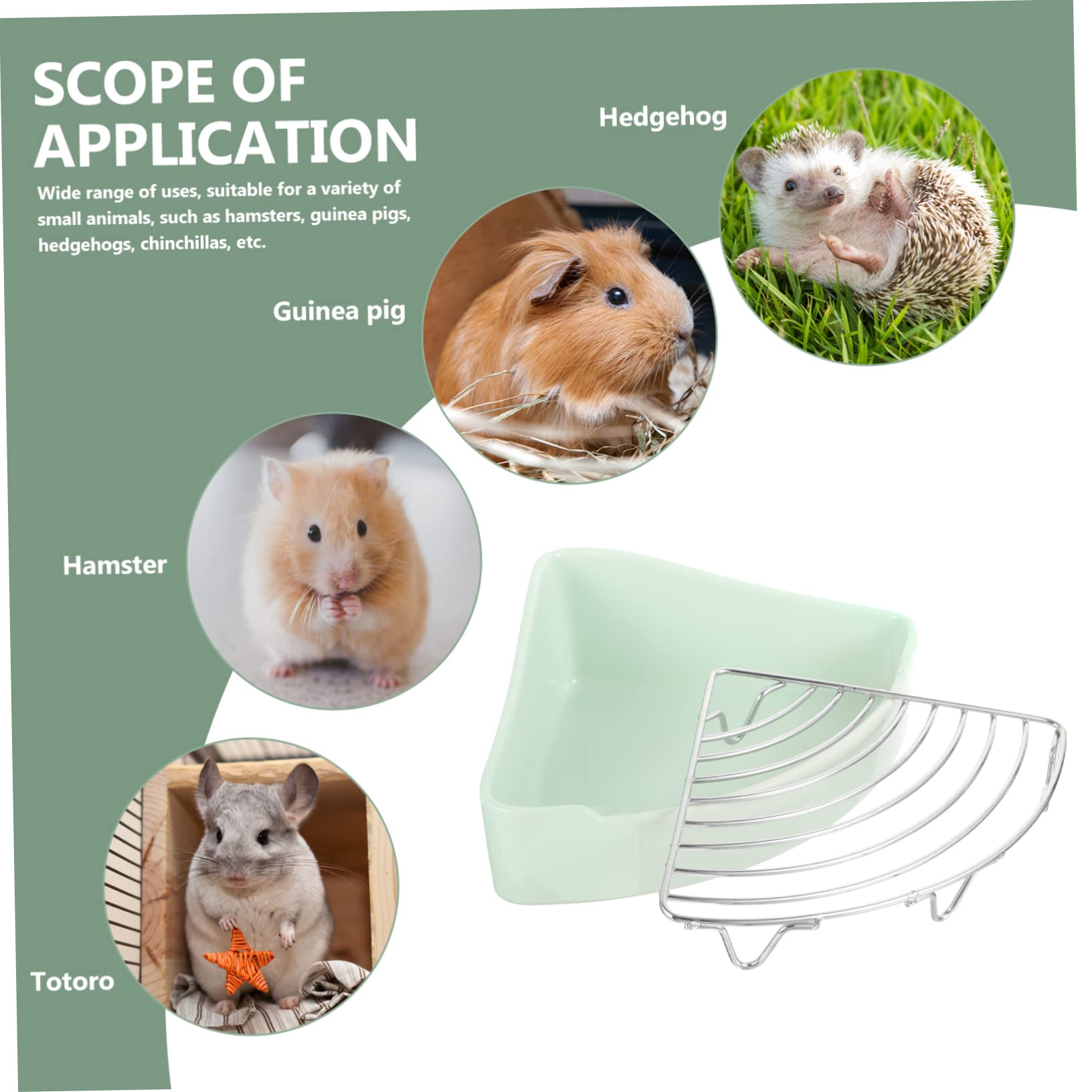 Toddmomy Hamstertoilette Wie Meerschweinchen und Kaninchen aus Keramik mit Sicherem Rand und Dreieckiger Form Anti Fall Töpfchen für Kleine Haustiere im Haushalt