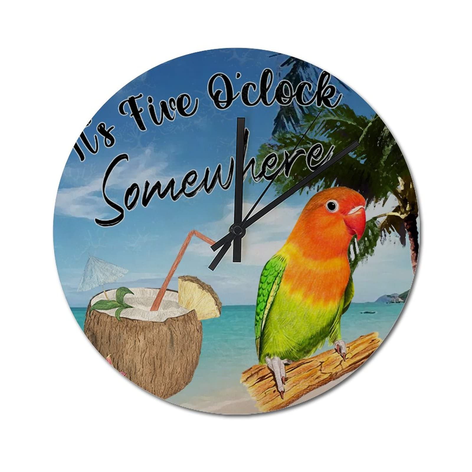 Horloge murale It's Five O'Clock Somewhere pour cuisine et bar
