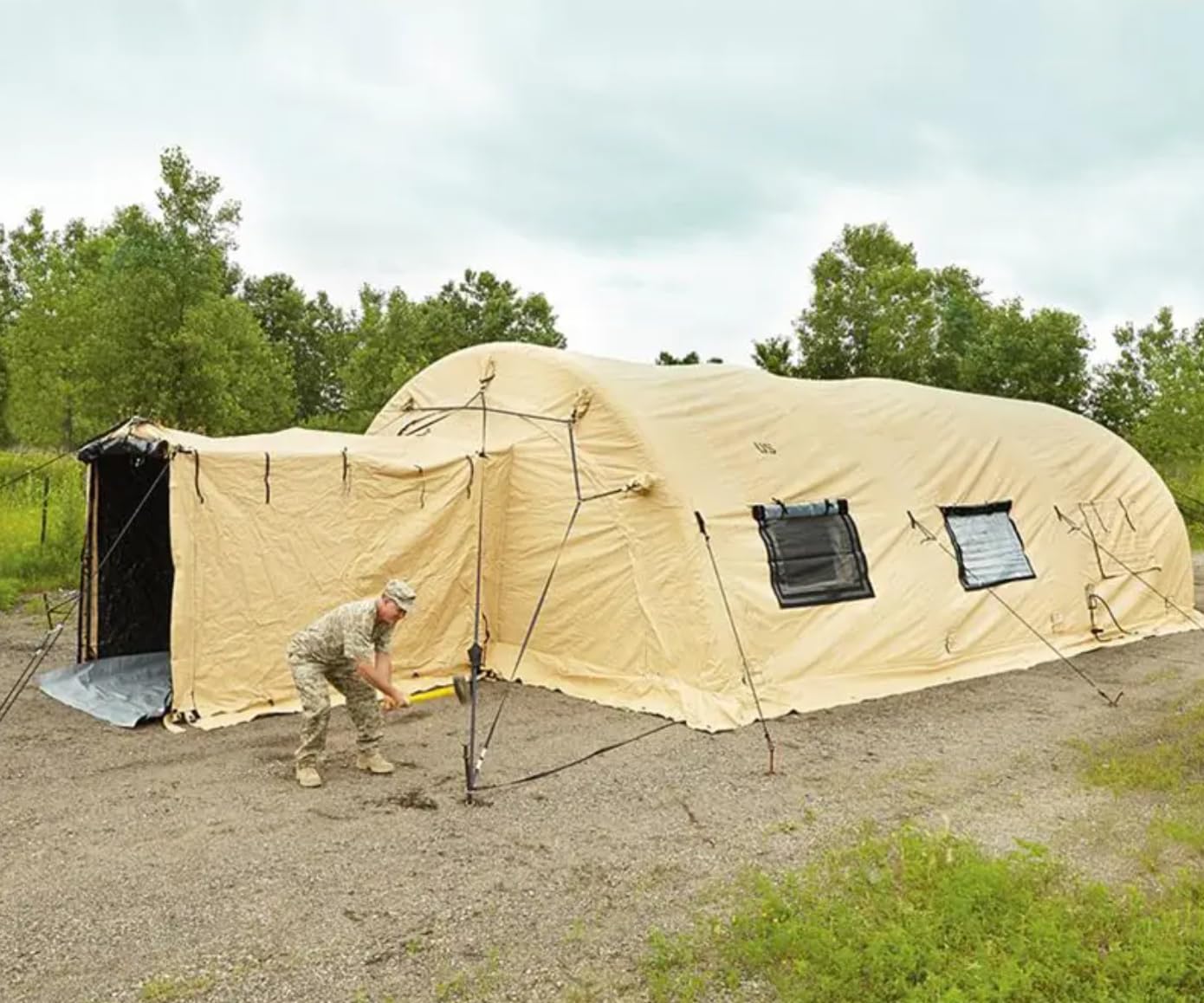 Waterproof Inflatable Canvas Camping Hiking Military Tent : Sports & Outdoors