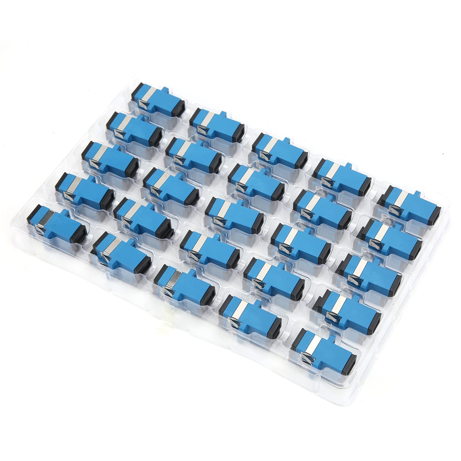 Acoplador SC-SC Fibra Óptica 50 Piezas Brida Simple Adaptador Conector Industrial