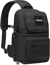 MOSISO Camera Sling Borsa,DSLR/SLR/Mirrorless Tattico Crossbody Custodia Fotografia Slingpack con Treppiede Titolare&Rimovibile Modulare Inserti Compatibile con Canon/Nikon/Sony/Fuji,Nero