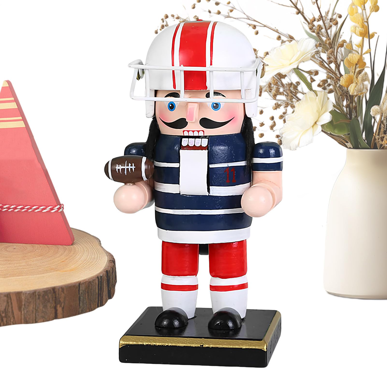 Casse-noix joueur de baseball en bois pour remplacer la decoration de Noel classique