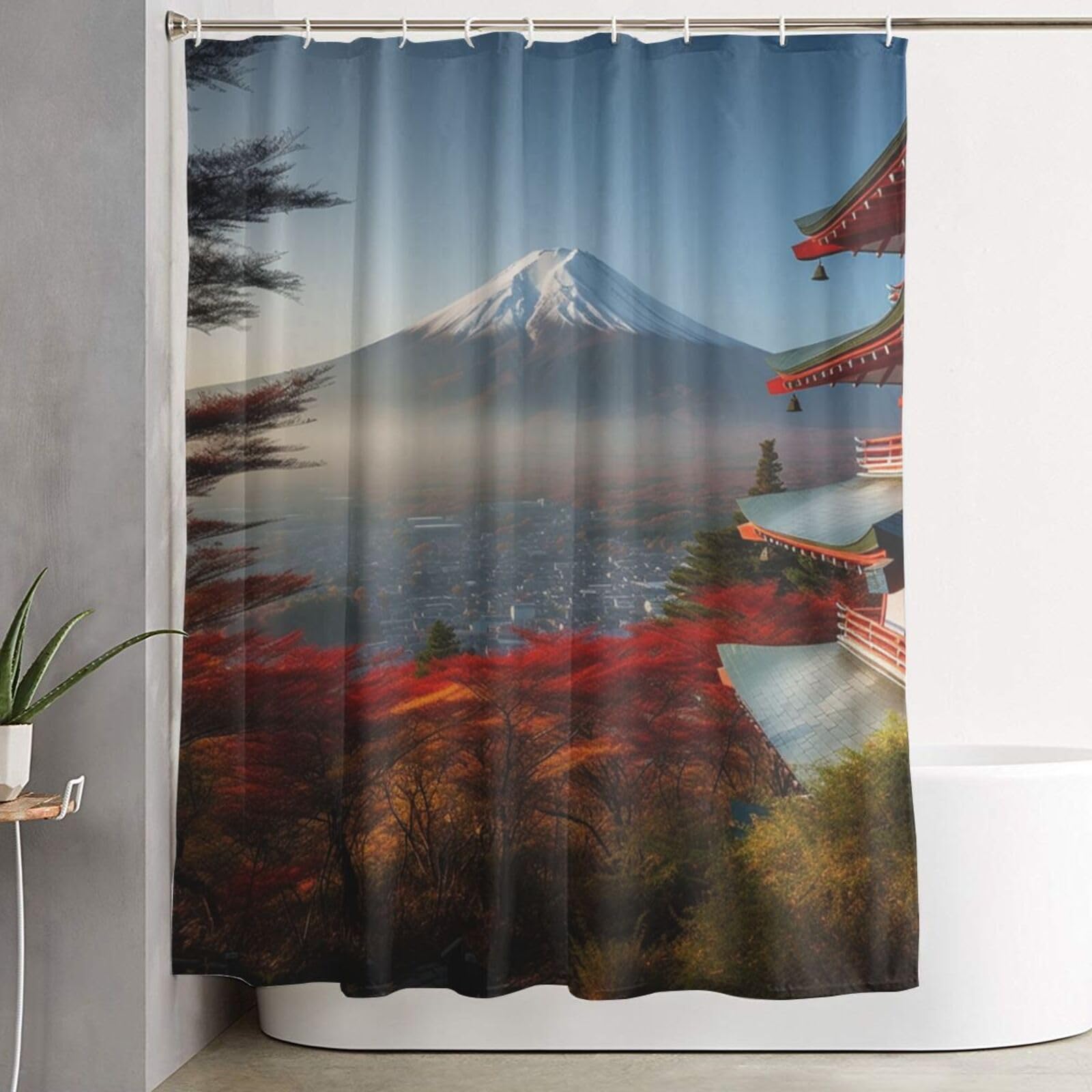 Rideau de douche avec 12 crochets imperméable pour salle de bain 182,9 cm