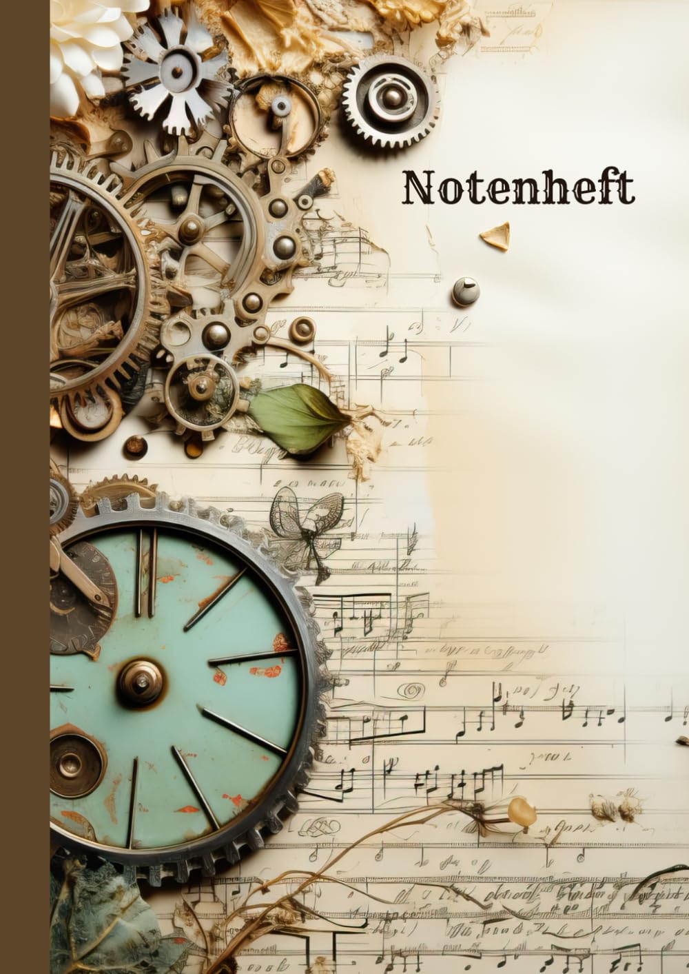 Cahier de musique avec portées vierges grand format A4 pour solfège