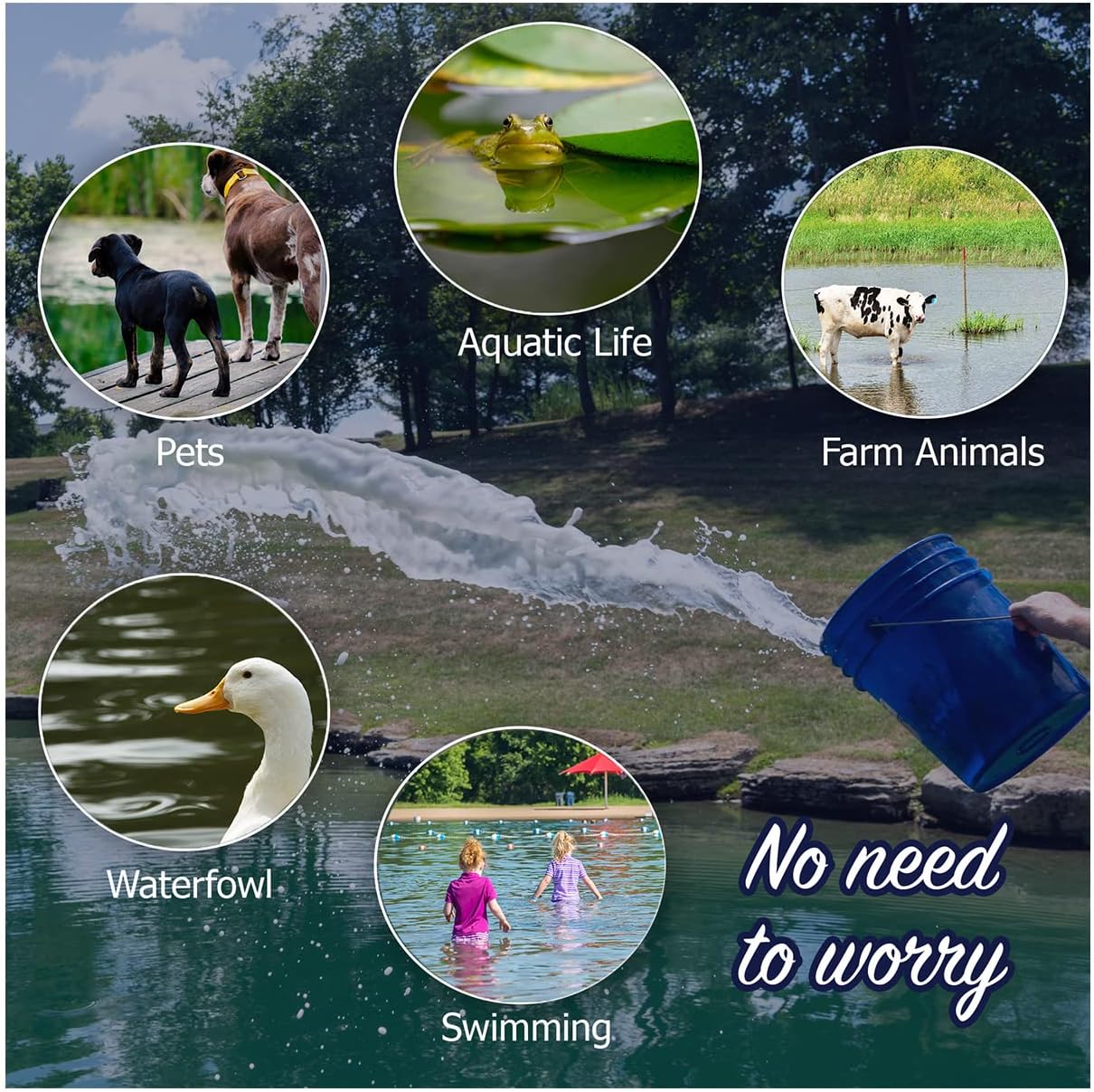 Phosphate Eliminator 20 lb (40 Scoops) | Pond Phosphate Remover, Water Clarifier, pH Buffer