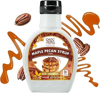 ChocZero Maple Pecan Syrup, Sugar Free, Low Carb, Sugar Alcohol Free, Gluten Free, No Preservatives, Non-GMO Dessert and Breakfast Topping Syrup, 10.5oz (Pack of 1)