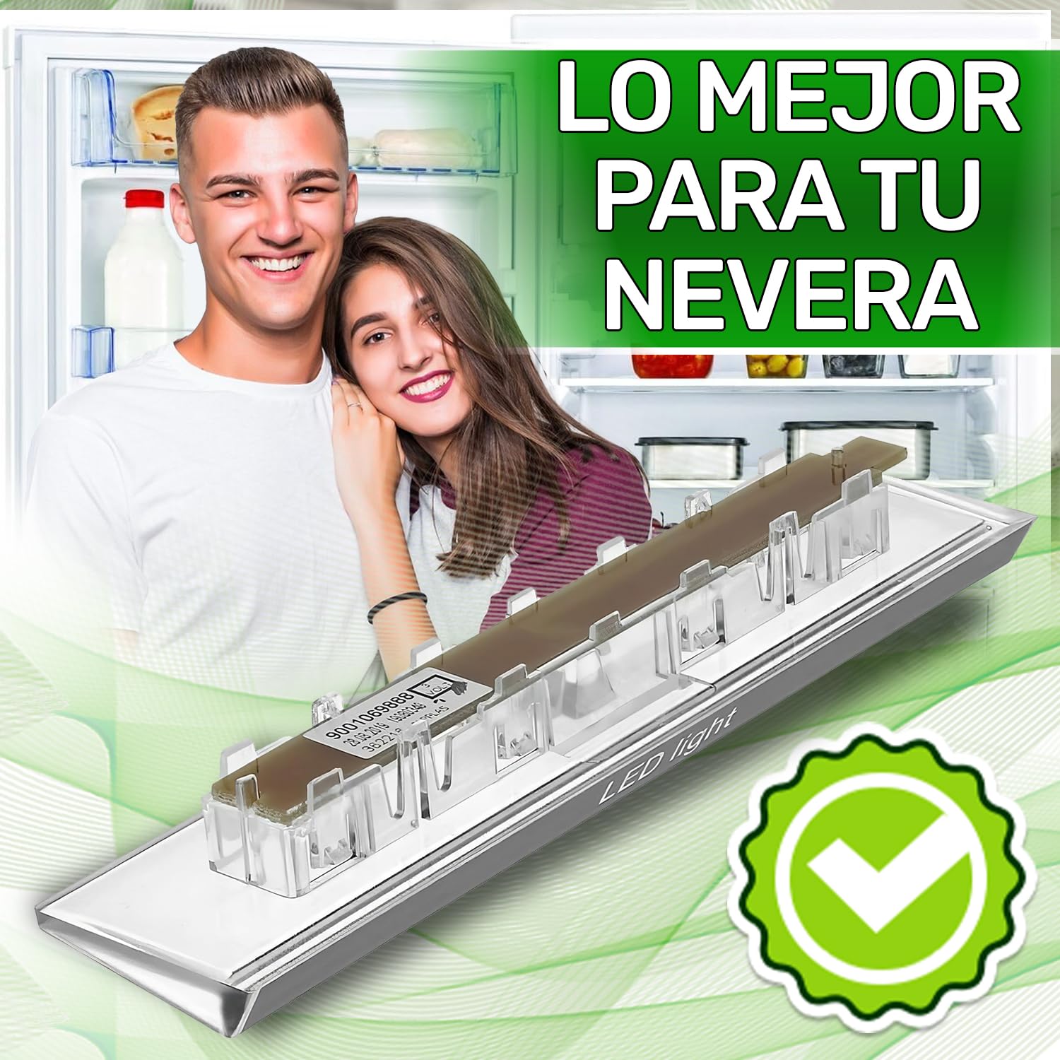 Placa de LED Luminosa para Frigorifico Combi con Código Original 10003924 10024820 00628627 628627 para Bosch para Siemens - MADE IN GERMANY - ONIX TECH