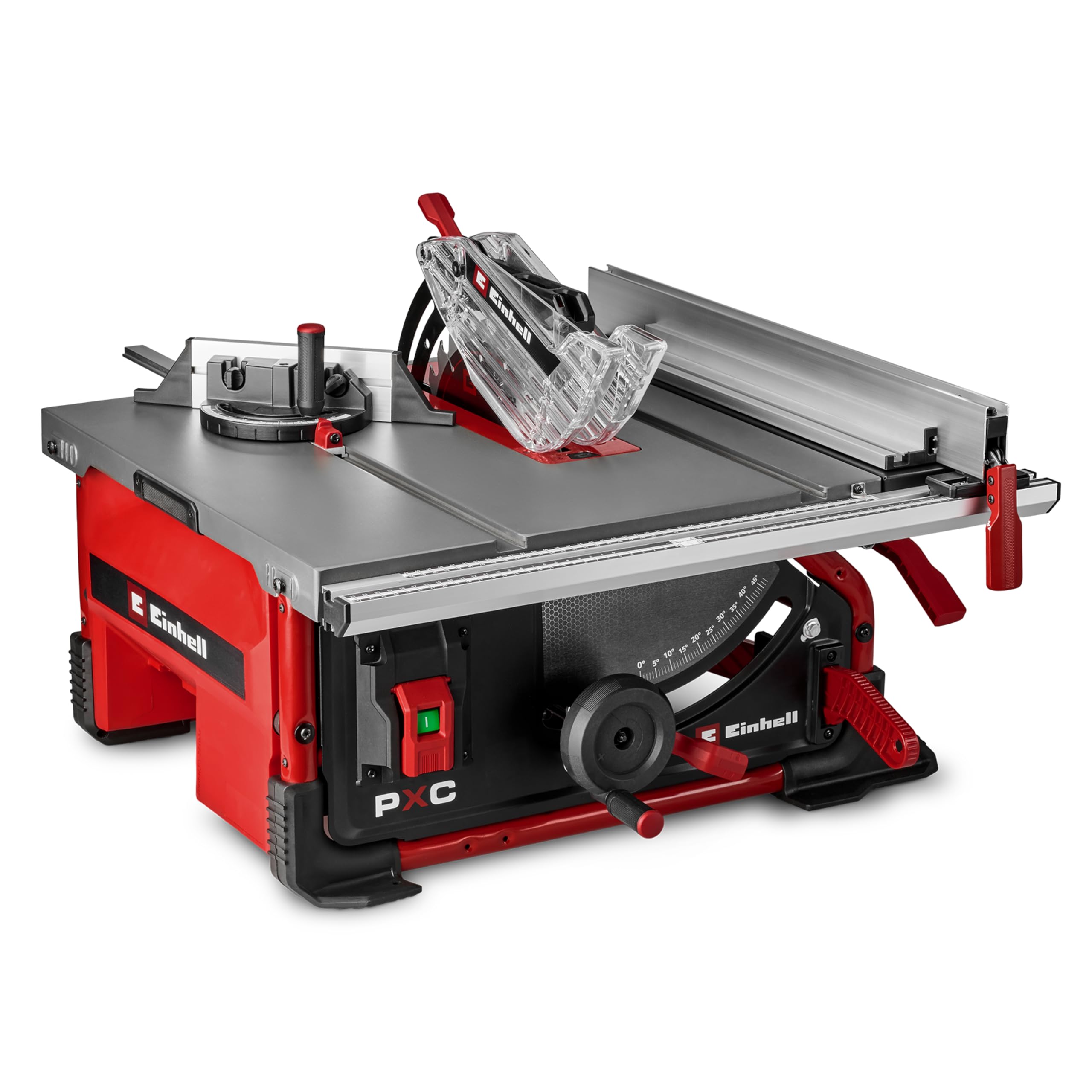 Einhell Sierra circular de mesa a batería TE-TS 36/10 T Li-Solo | PXC | 36 V | altura corte 89 mm | Ø 254 mm | Inclinación de la hoja sierra 45° | Tope angular | Tope paralelo | Sin batería