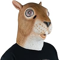 Vista 5 de LarpGears Máscara de ardilla de látex Máscara de animal de cabeza completa