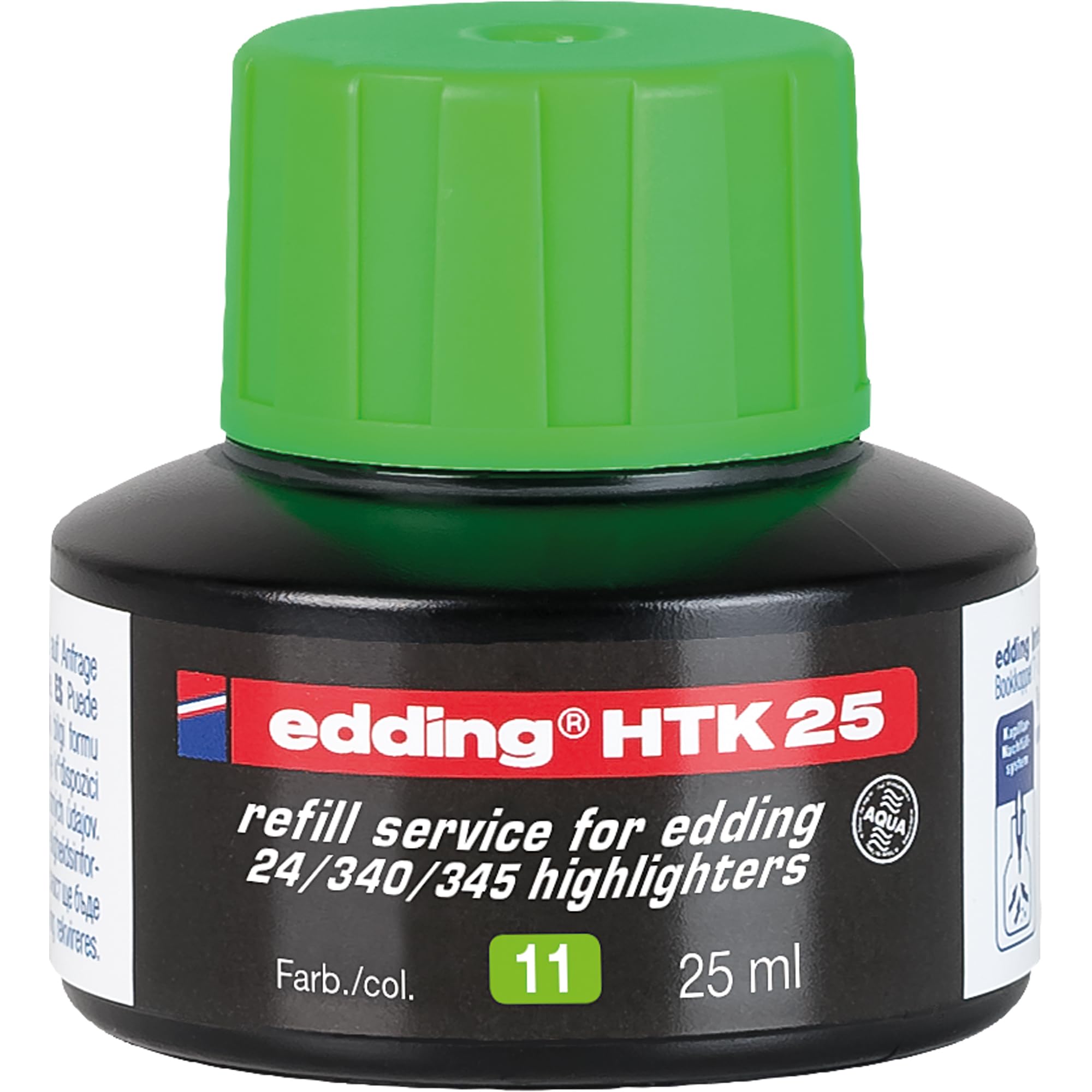 edding HTK25 fosforlu kalem yedek mürekkep açık yeşil