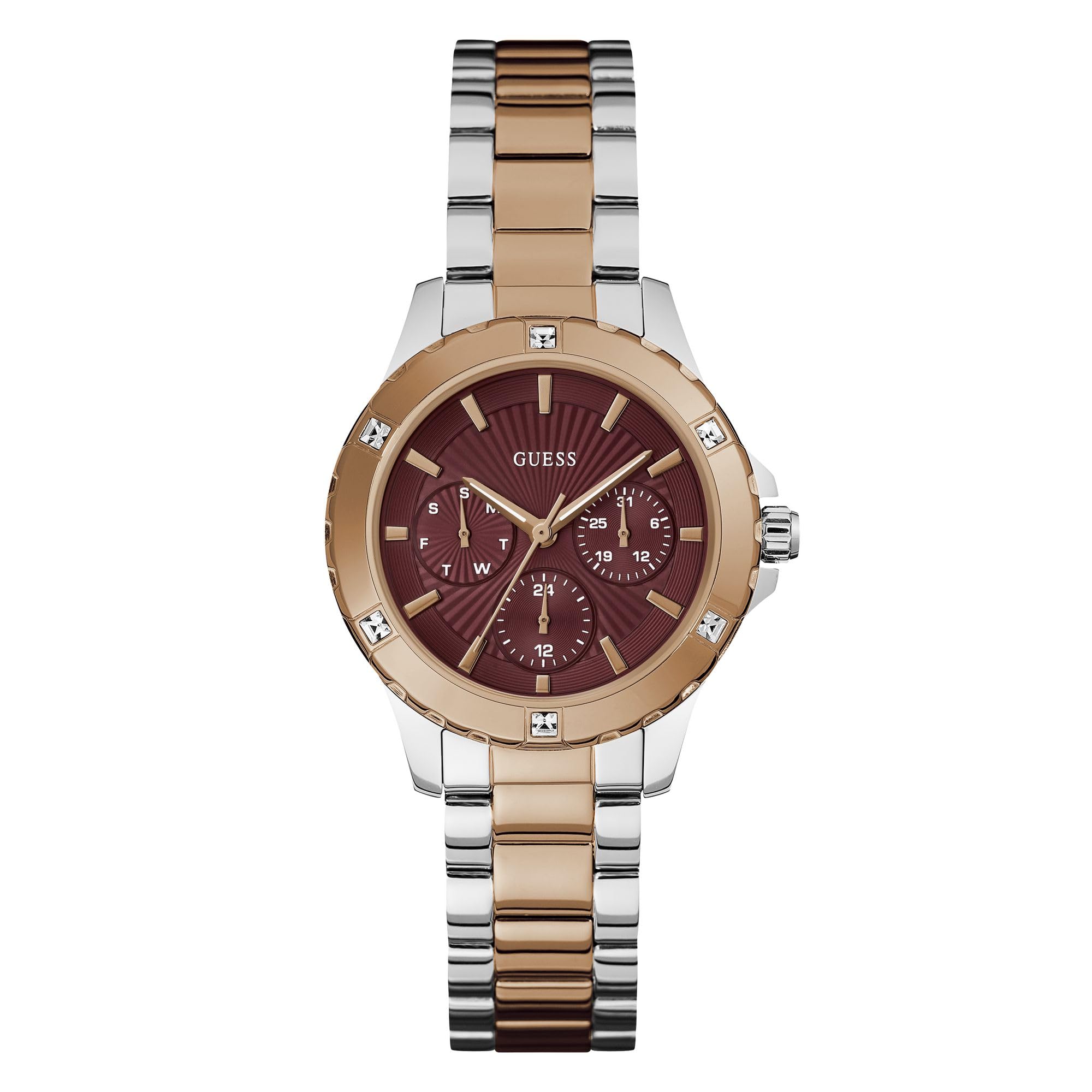 GUESS Stainless Steel Analog Red Dial Womens Watch-Gw0723L2, Band Color-Multicolor (B0CXXK5WBH) Amazon Price History, Amazon Price Tracker