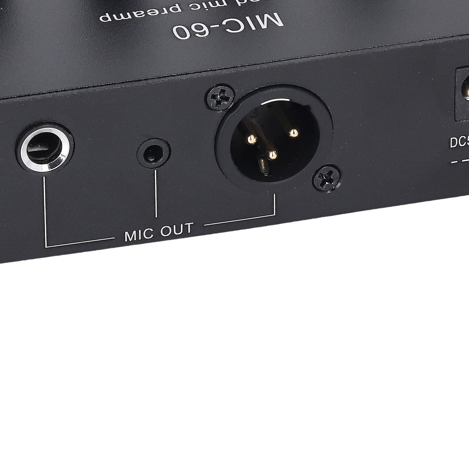 Preamplificatore Microfonico Guadagno 60dB Amplificatore Microfonico a Condensatore Dinamico DC5 12V per Spettacoli Dal Vivo in Studi Domestici