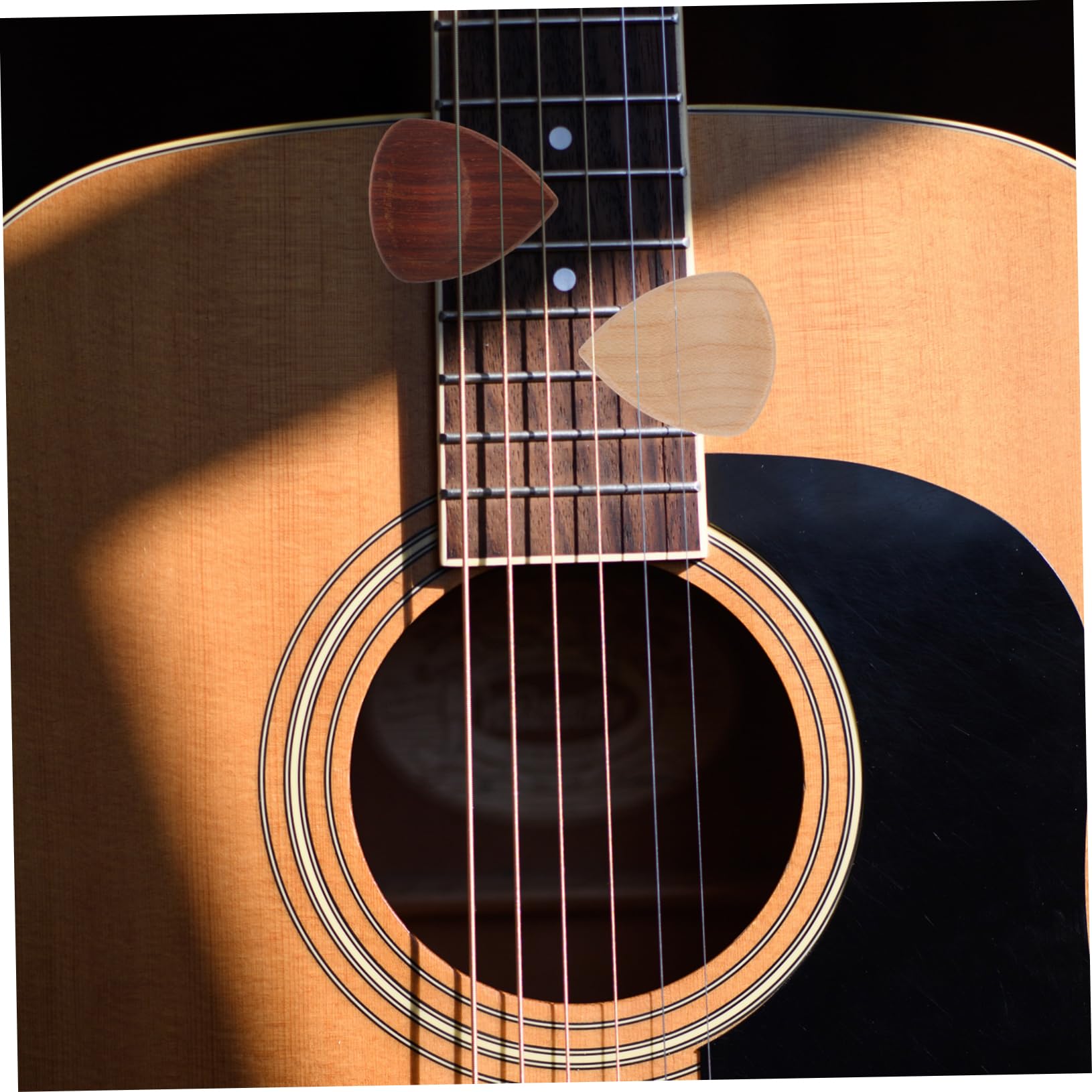 BESTonZON 20 Piezas Púas De Madera Para Guitarra Delicadas Púas De Guitarra Castañuelas Para Niños Púas De Bajo Selecciones De Ukelele Eléctrico Púa De Madera Accesorios Eléctrica