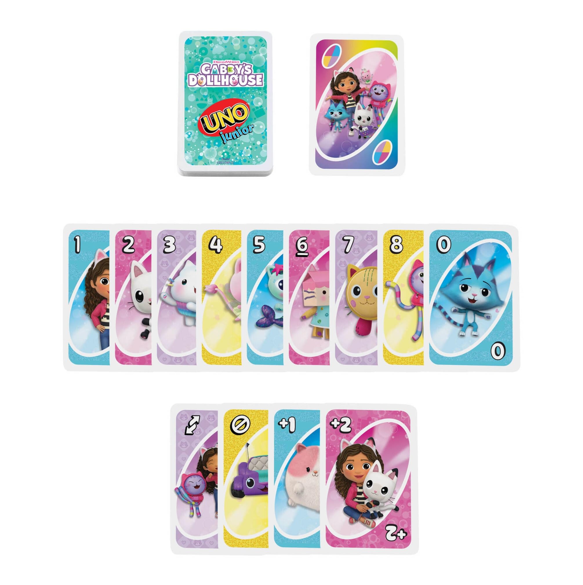 Mattel Games UNO Junior Gabby’s Dollhouse Card Game for Kid Parties Family Nights, Vacations & Travel, JLH17 - Image 4