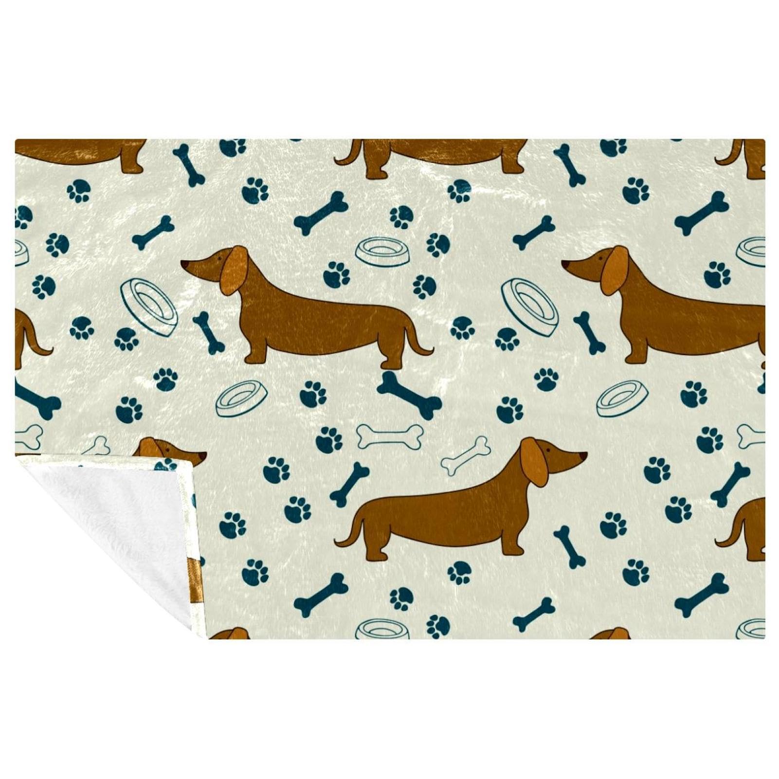 Couverture motif chien douce 150 x 100 cm, le cadeau idéal pour lit