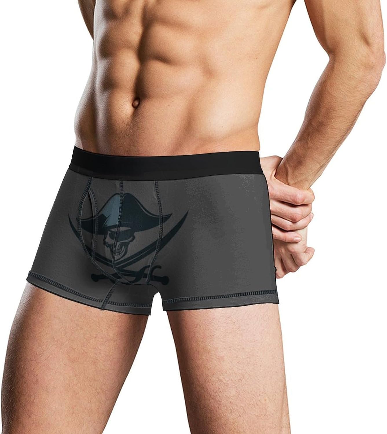 Sea Skull Novelty Men's Boxer Briefs Soft Breathable Underpants Trunks Stretch Underwear
