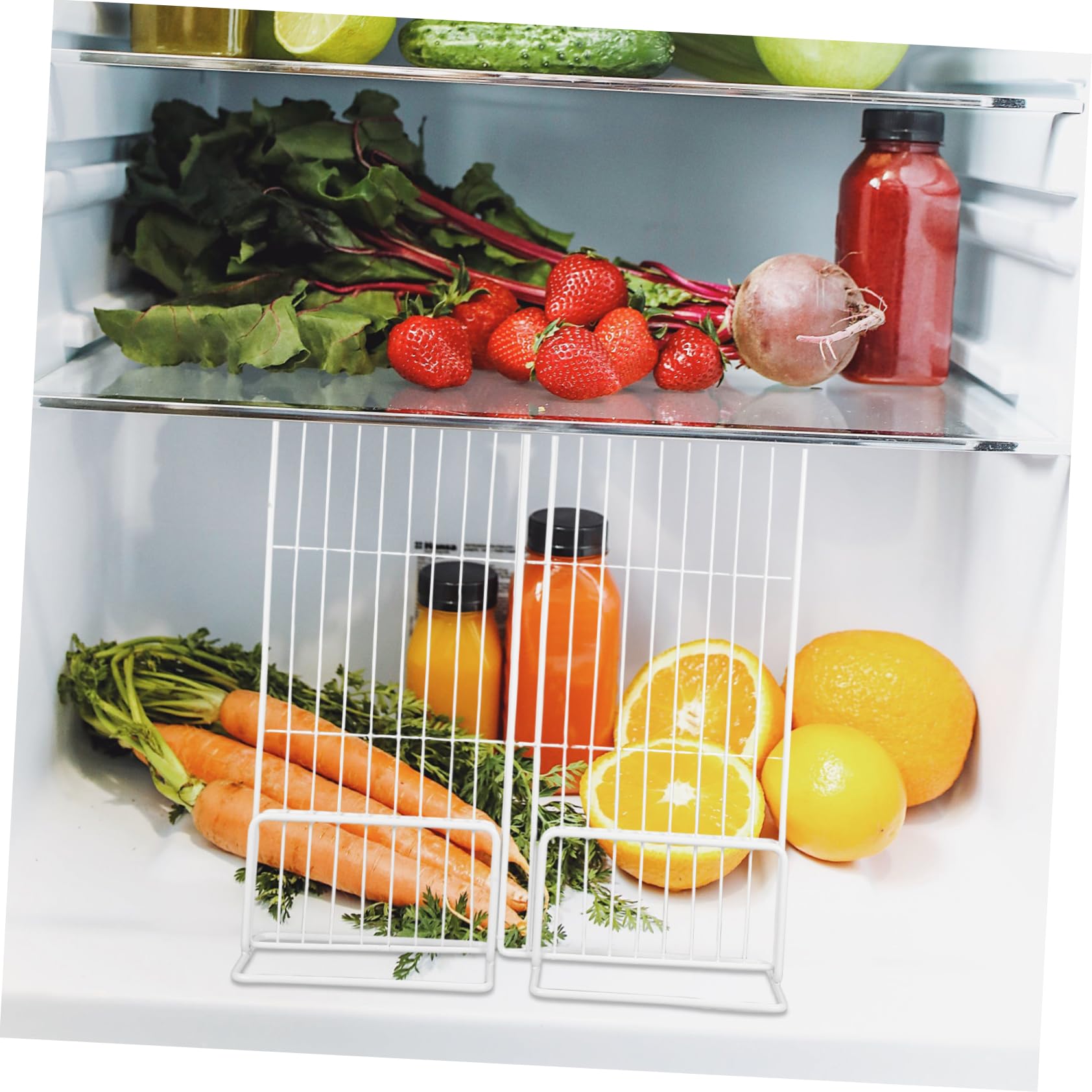 Partición del Congelador Organizador Divisor Multiusos para Refrigerador Separador de Estantes de Plástico para Organizar Alimentos Heladera