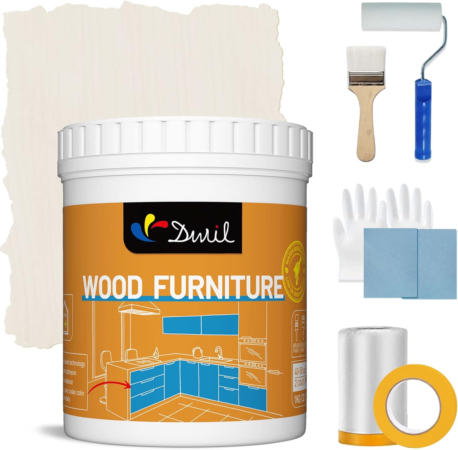 DWIL Acrylic Wood Paint for Furniture SemiGloss Paint Suitable for