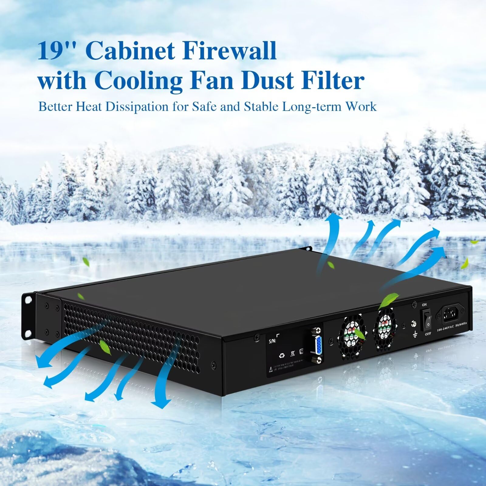 SJRC 19 pouces matériel pare-feu N100 12e génération, routeur pare-feu 1U avec 6 x i226V 2,5 GbE LAN, 19" Rack OPNsense Appliance pour serveur VPN Office, DDR5 32 Go RAM 512 Go SSD, VGA