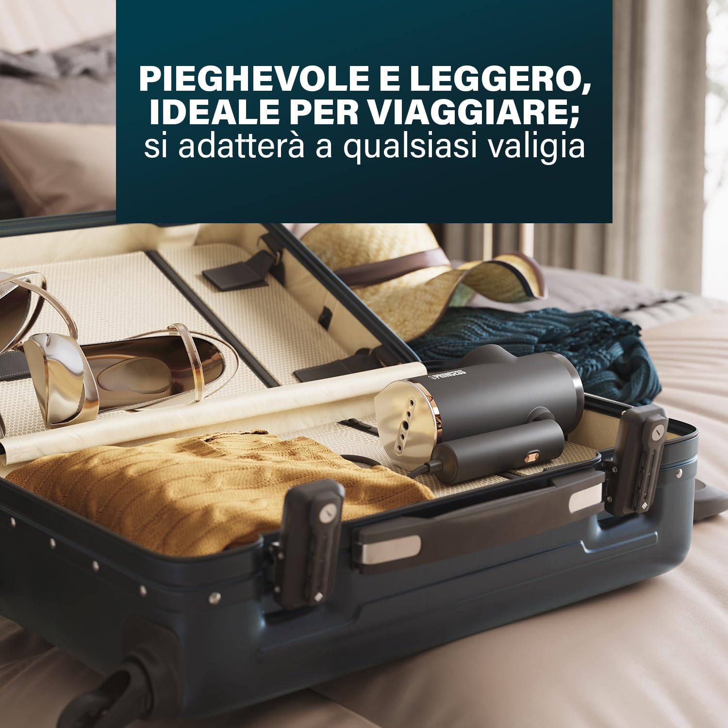 Princess Stiratrici a vapore verticali – Ferro da stiro a vapore 2 in 1 con rimuovi pelucchi – uccide il 99% dei batteri – si scalda in 30 secondi – leggero – 1300 W – 332890