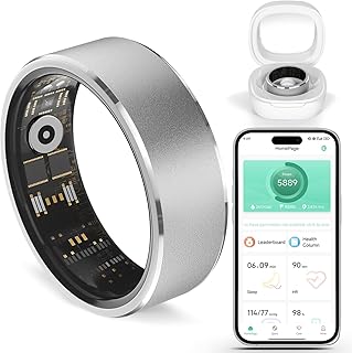 Smart Fitness Ring for Men & Women – Health & Activity Tracker with Sleep Monitoring, Motion Tracking, and Remote Camera C...