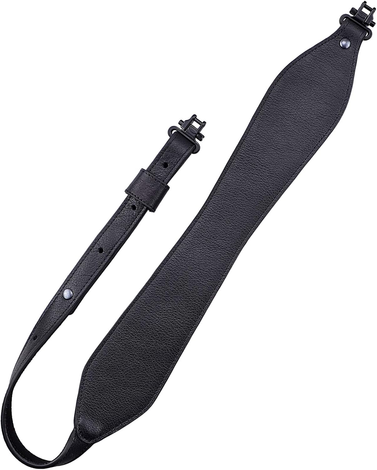 Raiseek Rifle Sling Buffalo Hide Leather Sling with Swivels, Durable Gun Strap, Metal Hardware 1" Wide
