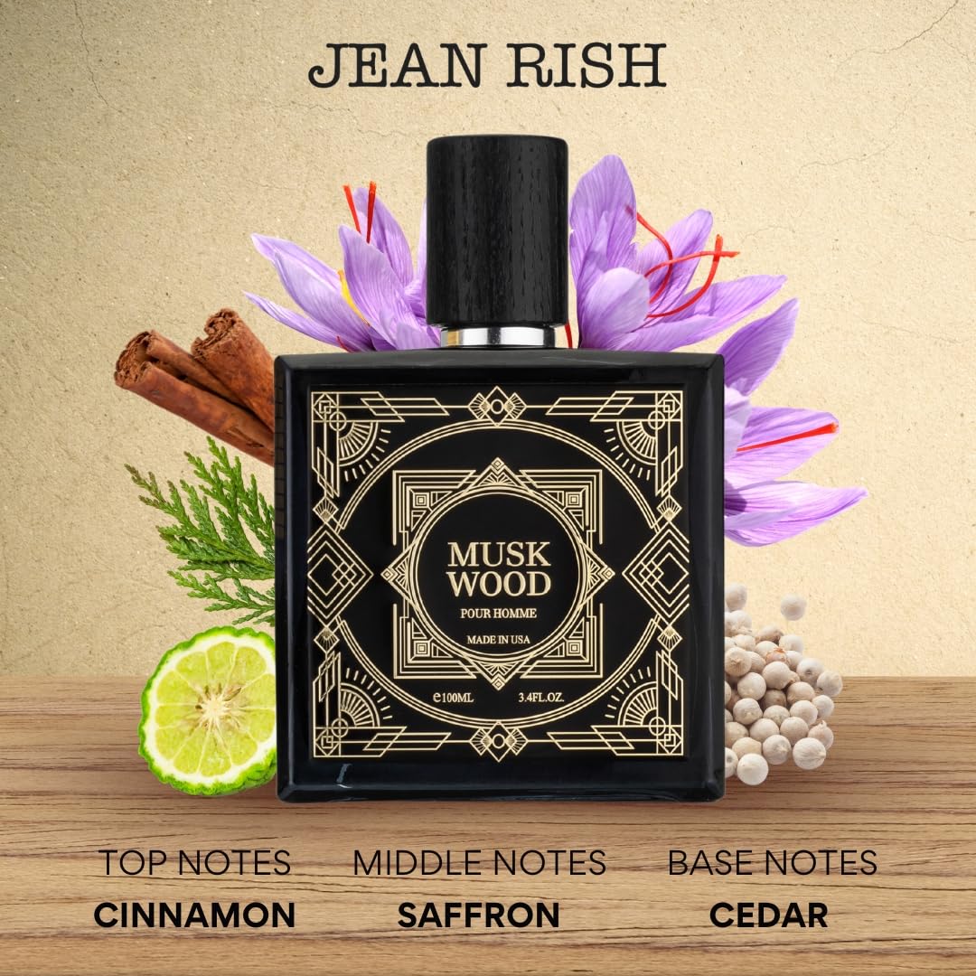 Amazon.com : Jean Rish Musk Wood Perfume for Men Eau De Toilette
