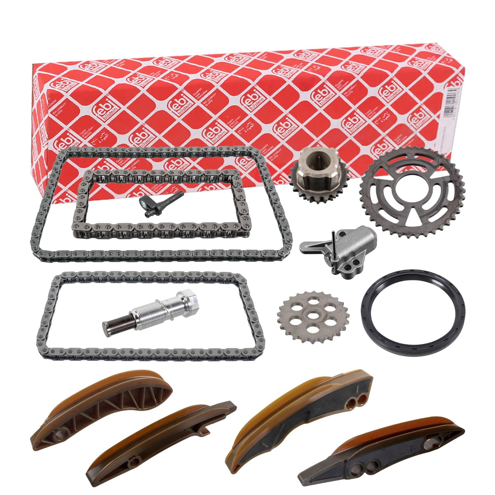 FEBI BILSTEIN Kit catena distribuzione 180427 | Compatibile con: BMW 1, 1, 1, 1, 1 Cabriolet, 1 Coupe, 2 Coupe, 3, 3, 3 Cabriolet, 3 Coupe, 3 Gran Turismo, 3 Touring