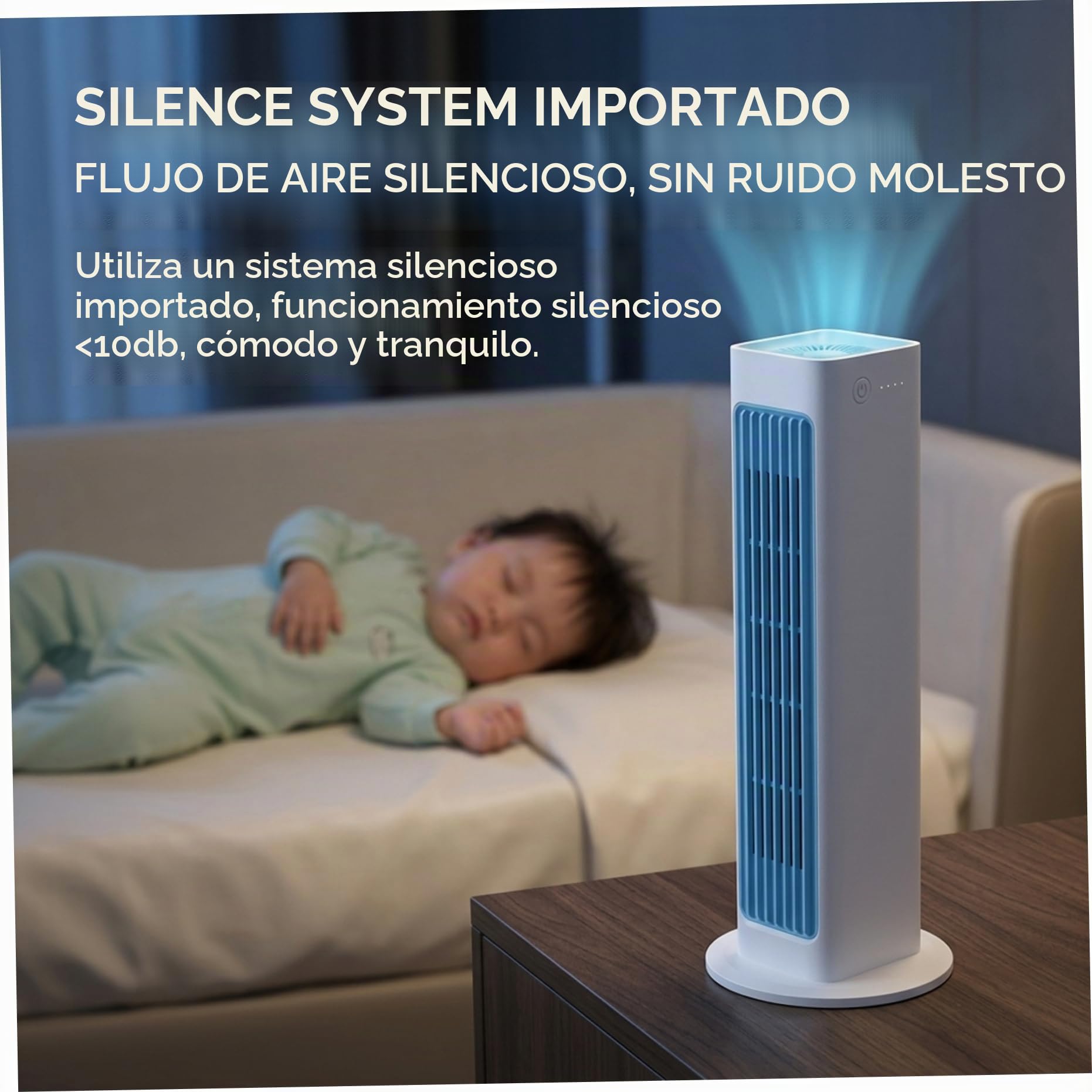 Aire acondicionado portátil pequeño, aire acondicionado personal de 3 velocidades con unidad de pequeña recargable remota portátil para habitación, escritorio, oficina, dormitorio