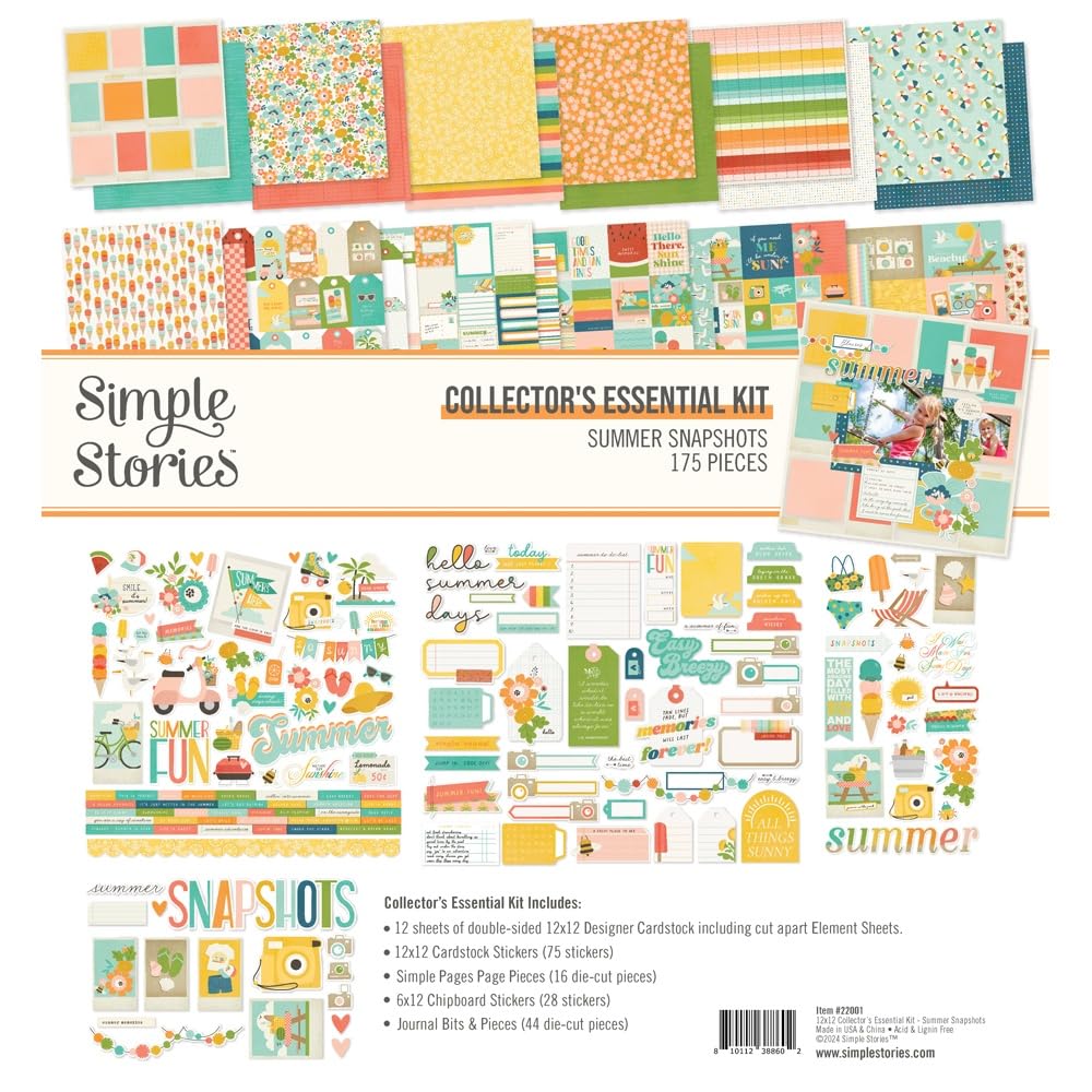 Simple Stories Collector's Essential Kit 12"X12"-Summer Snapshots