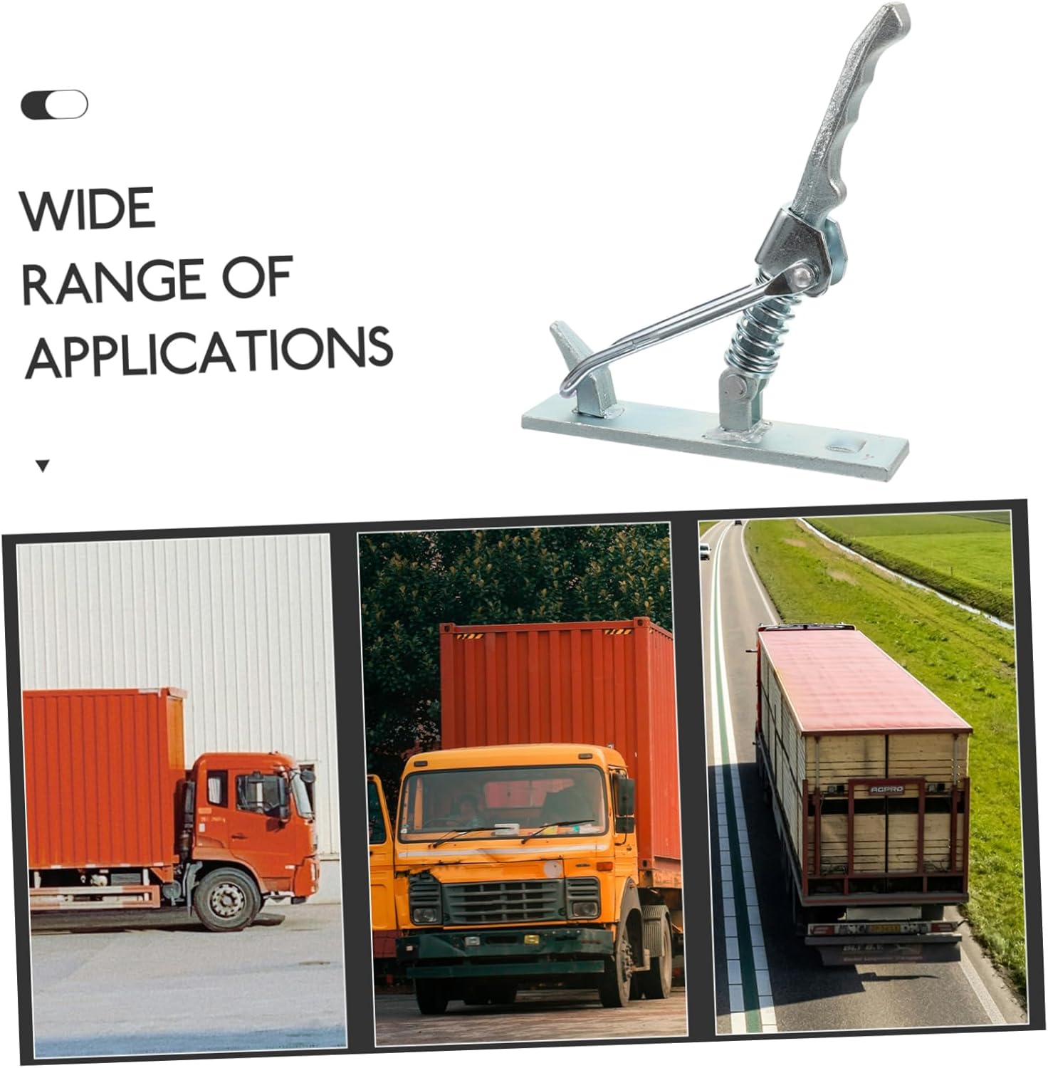 STOBAZA Heavy Duty Spring Hasp Lock for Trailers and Transport Carts Carbon Steel Hitch Security Lock for Securing Cargo and Preventing Theft