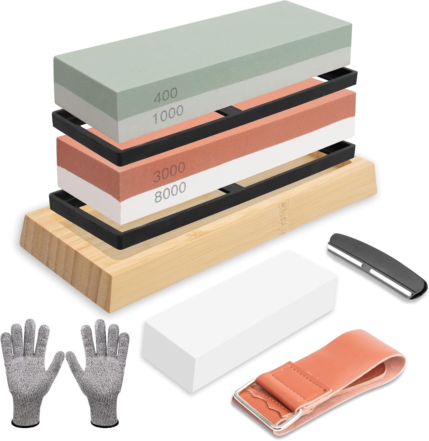 Professional Knife Sharpening Stone Kit, JCHouser Whetstone Knife