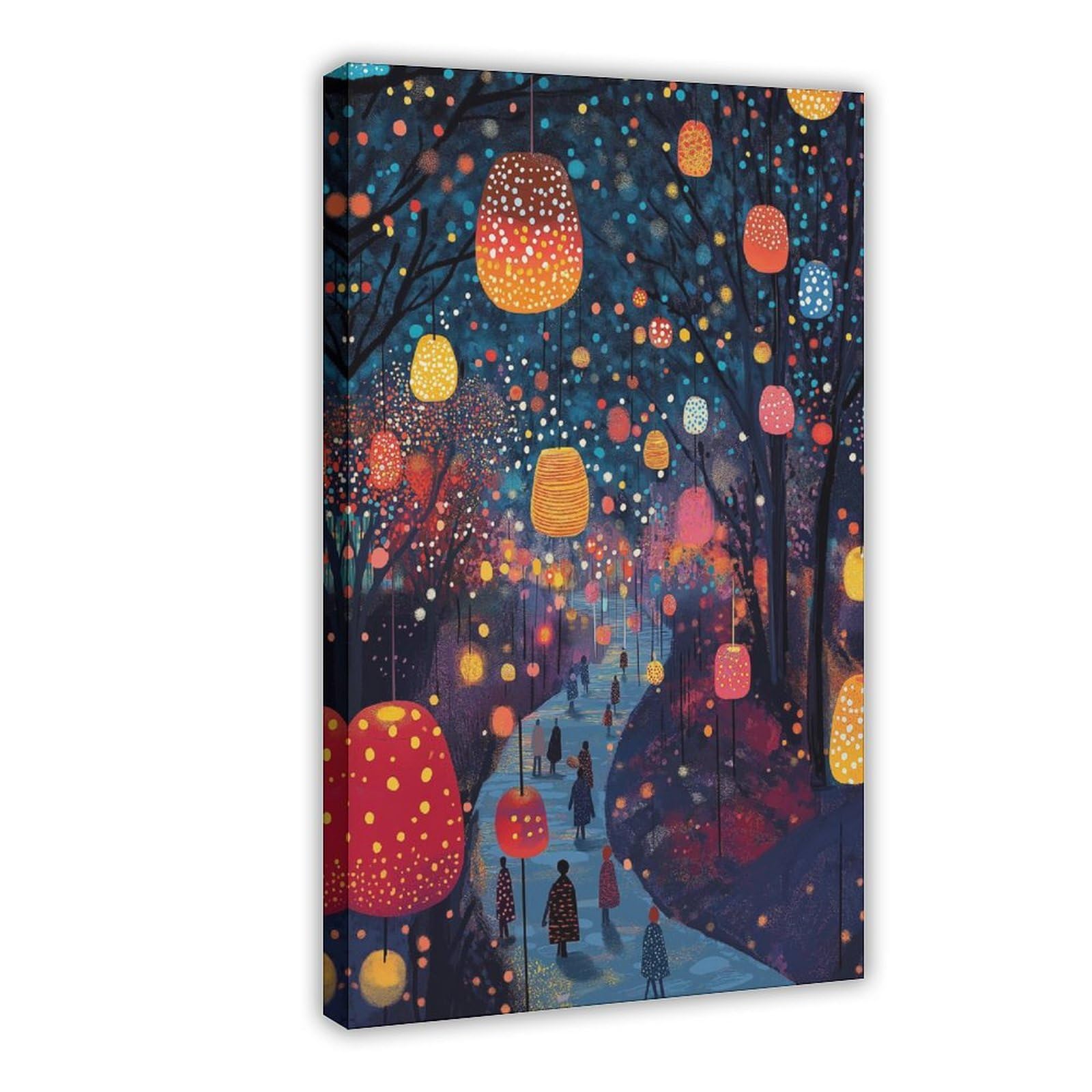 Goiaegag Yayoi Kusama Japanese Lantern Print Canvas Poster Bedroom Decor Landscape Office Room Decor Gift 12X18inch(30X45cm)